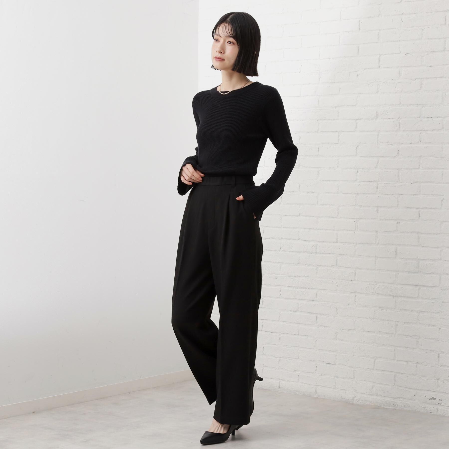 THE SHOP TK「【着丈選べる/XS～XLサイズ】あったか裏起毛ワイドパンツ」|その他|