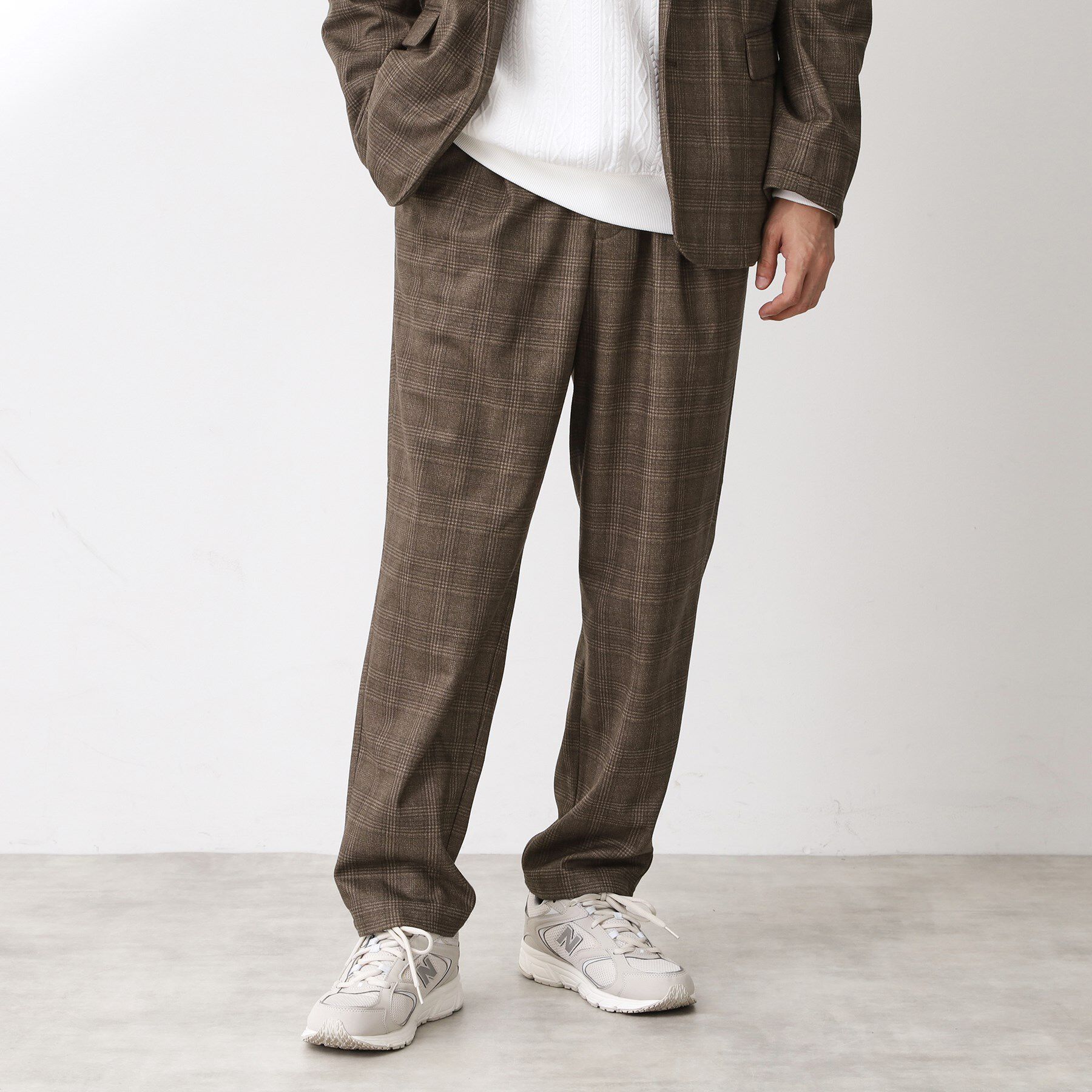 THE SHOP TK「ホームスパンジャージイージーパンツ【セットアップ可/洗濯機OK】」|その他|グレージュ(250)