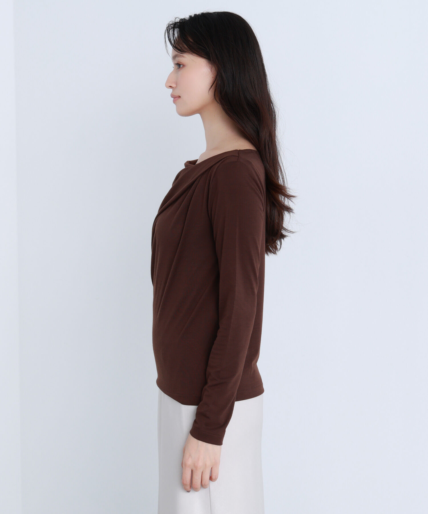  「ドレープネックカットソー」|Tシャツ・カットソー|