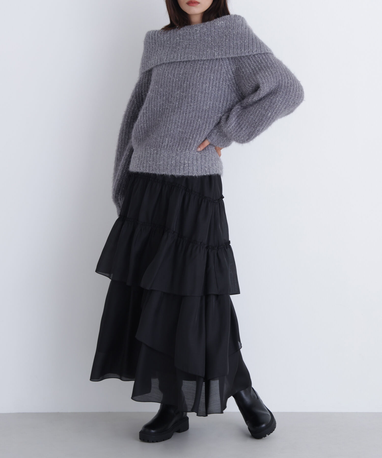  「ランダムティアードスカート」|スカート|