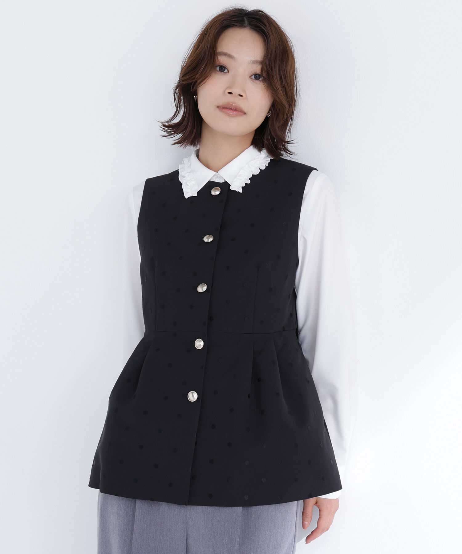  「ドットペプラムジレ」|ブルゾン・スタジャン|