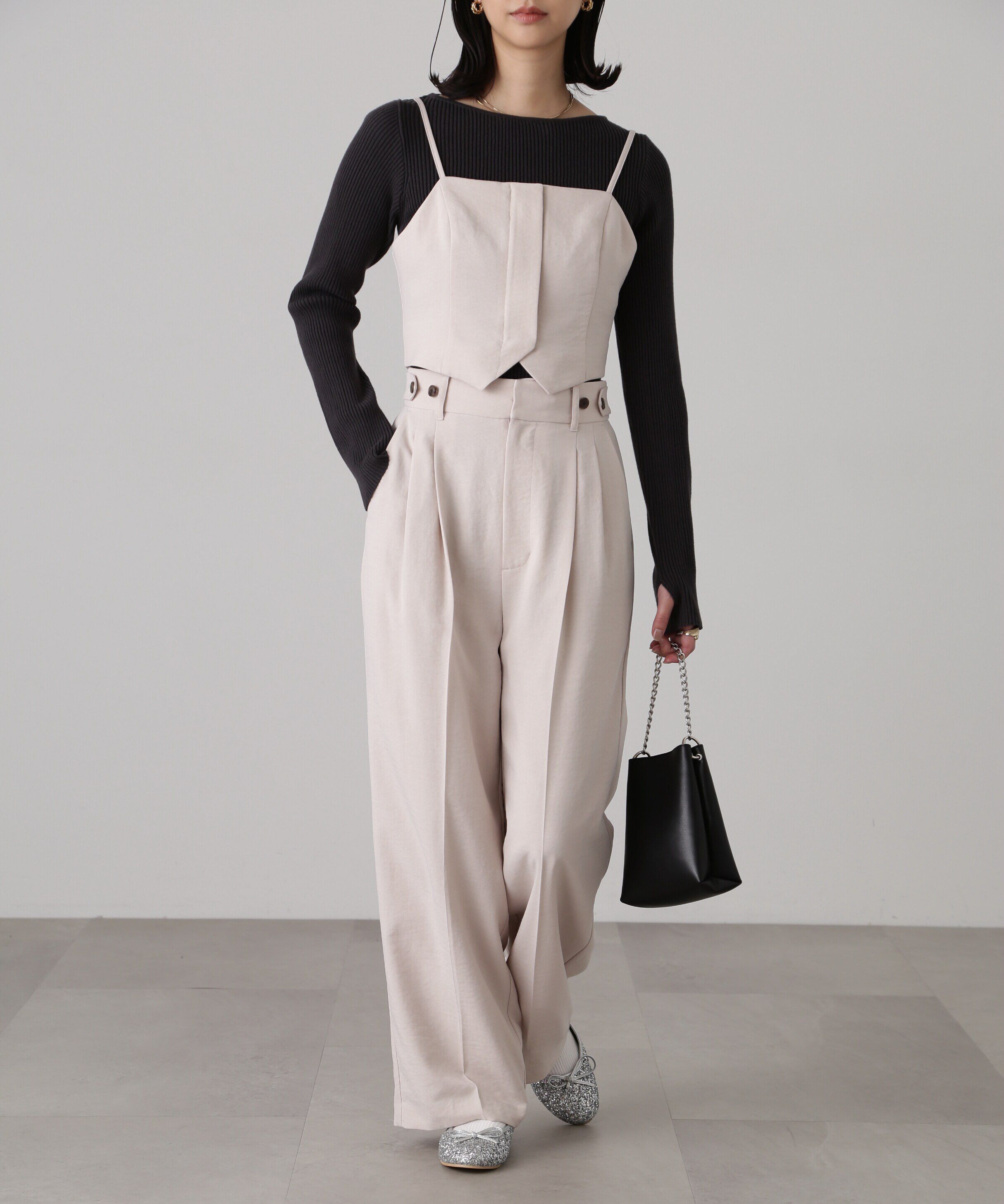  「気流染めフロントジップビスチェ」|シャツ・ブラウス|