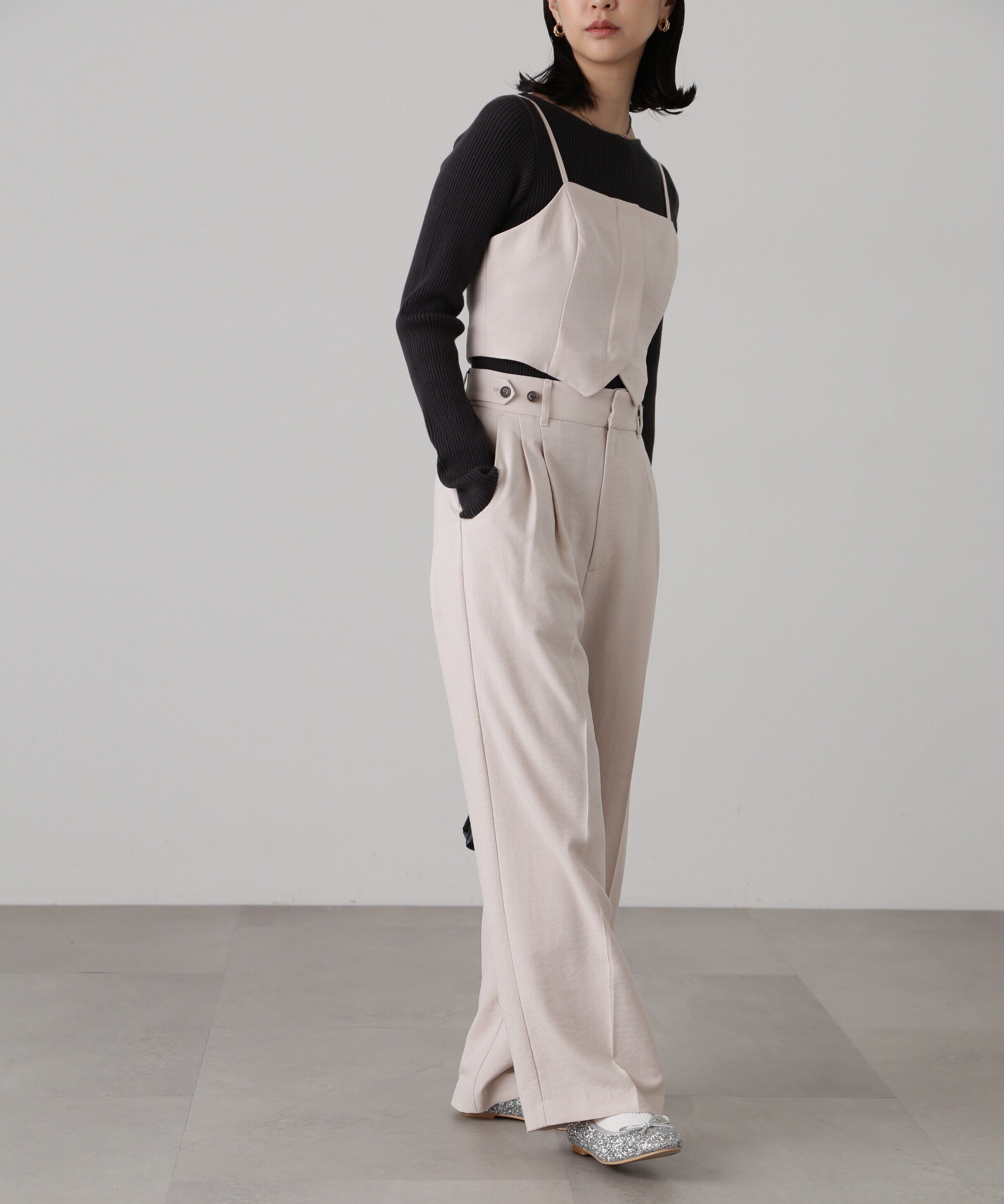  「気流染めフロントジップビスチェ」|シャツ・ブラウス|