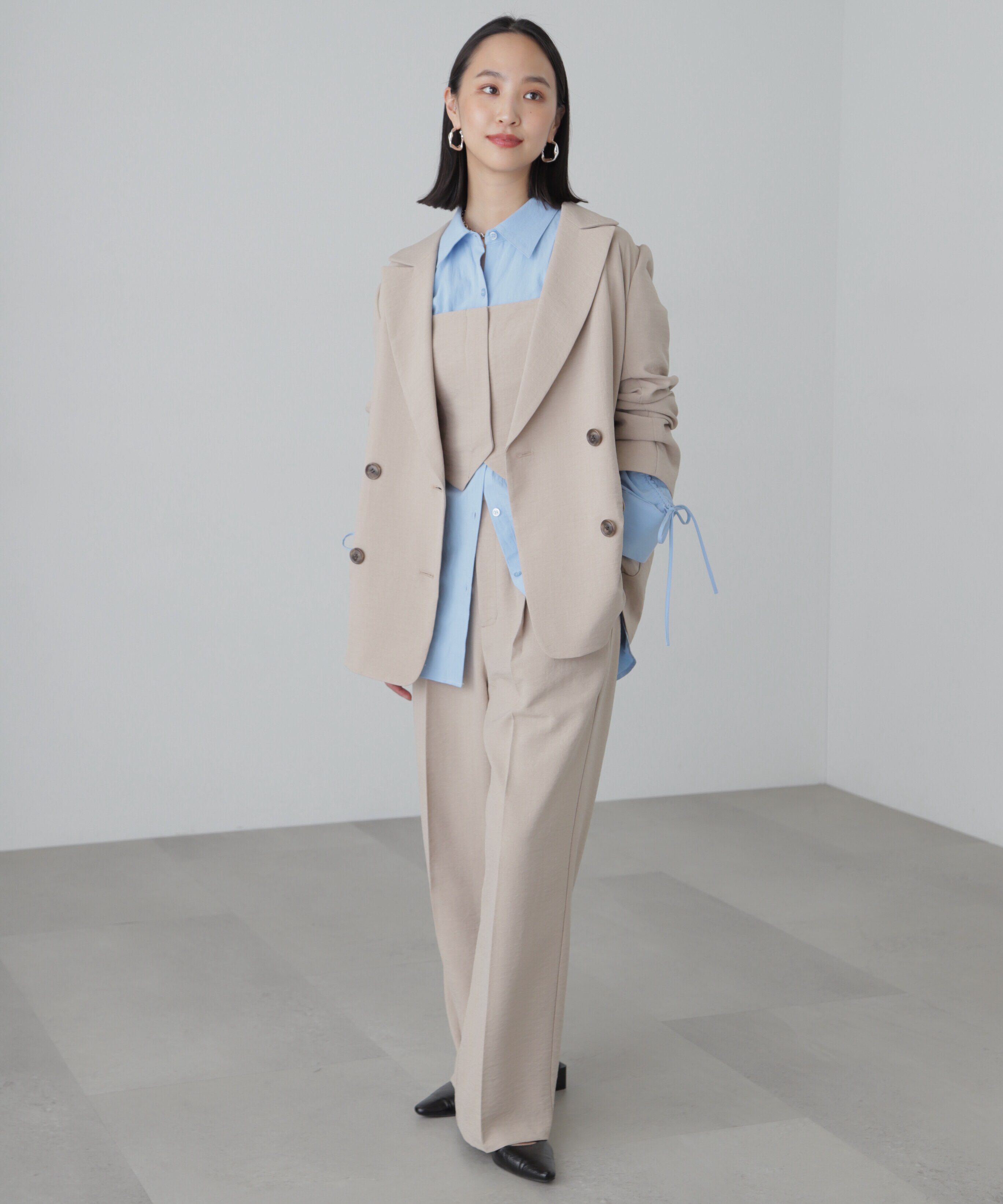  「気流染めフロントジップビスチェ」|シャツ・ブラウス|