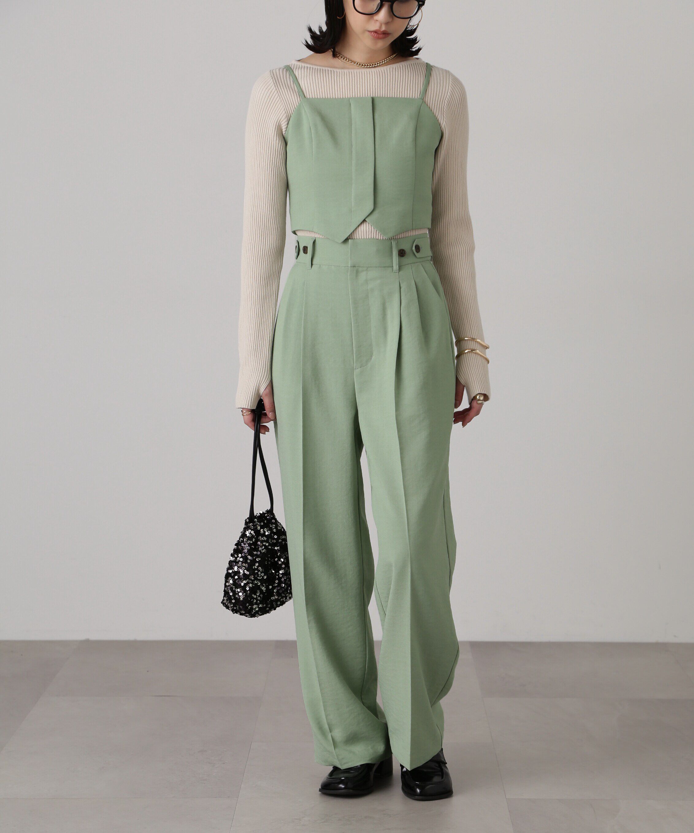  「気流染めフロントジップビスチェ」|シャツ・ブラウス|