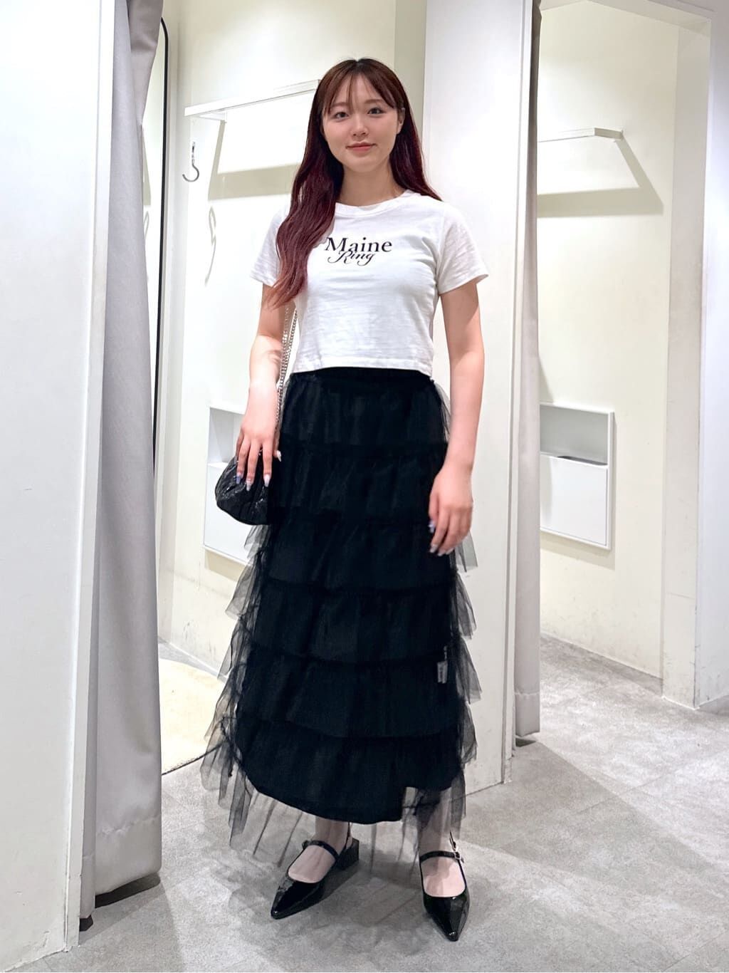  「ショート丈ロゴTシャツ」|Tシャツ・カットソー|