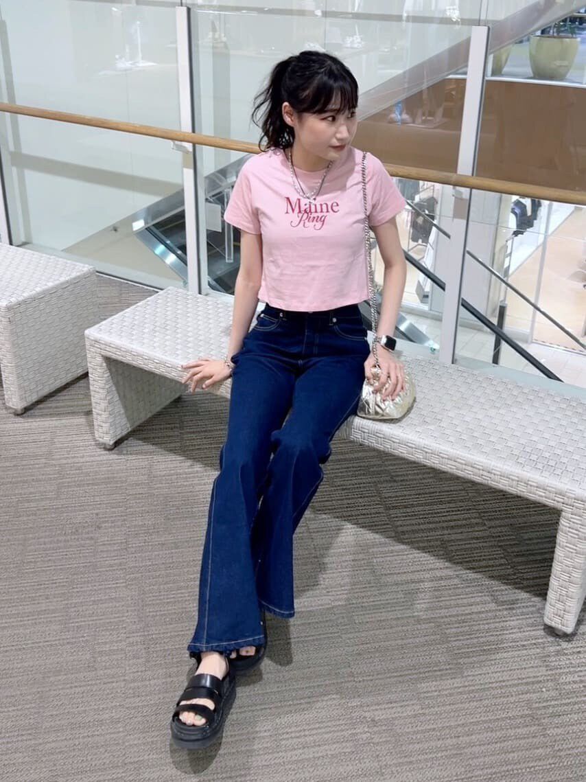  「ショート丈ロゴTシャツ」|Tシャツ・カットソー|