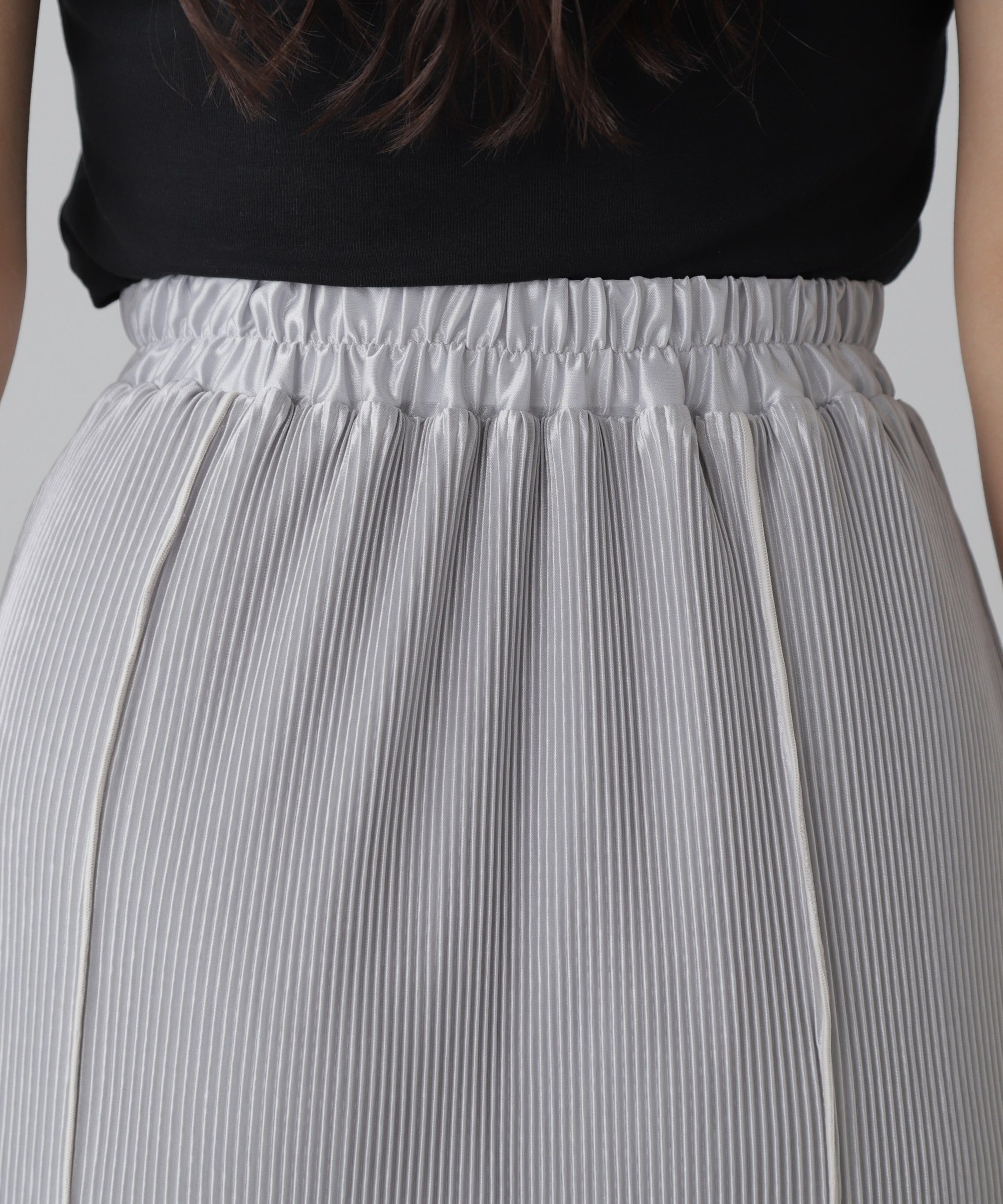  「配色メローカットソープリーツスカート」|スカート|