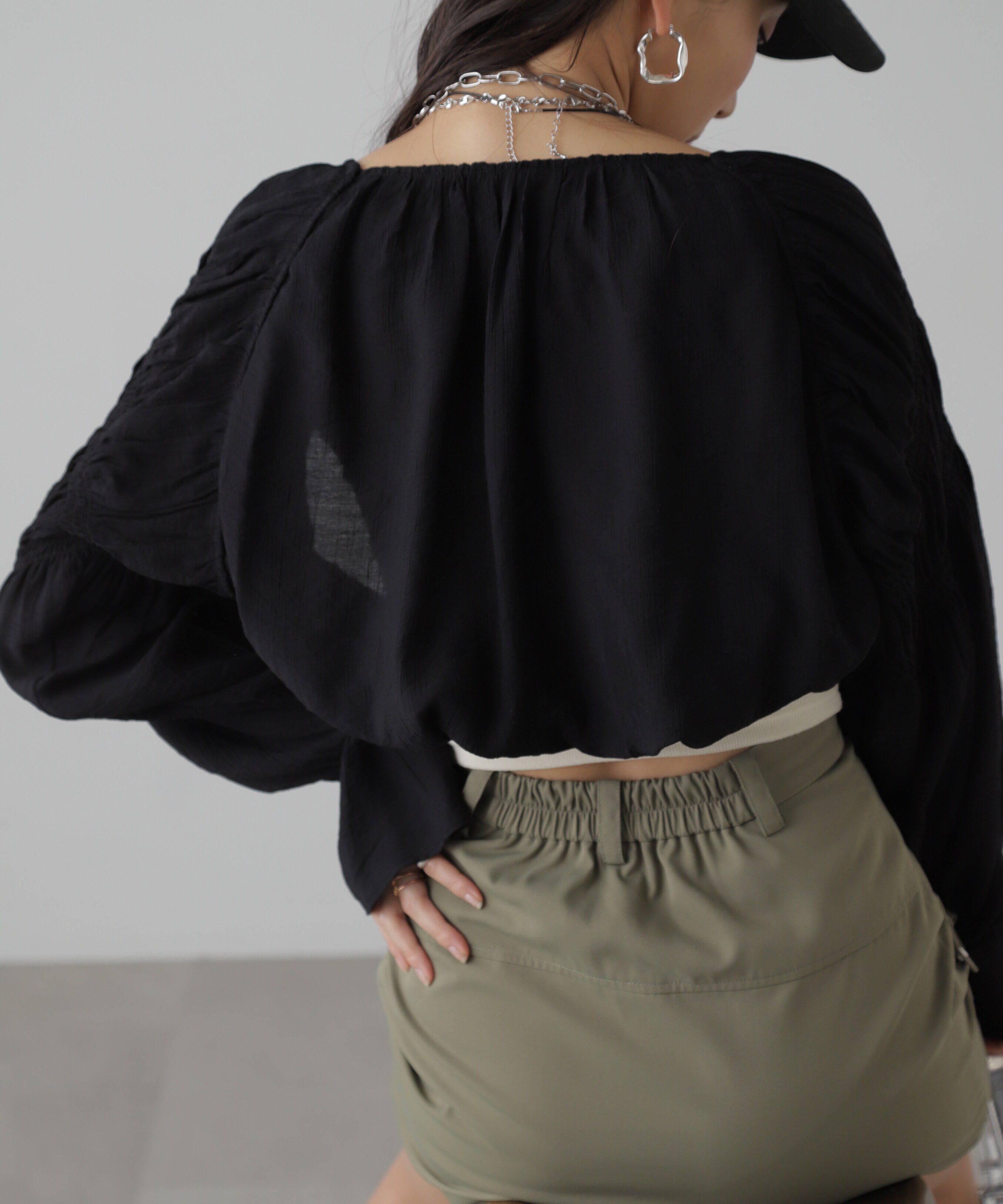  「ショート丈ボレロブラウス」|シャツ・ブラウス|