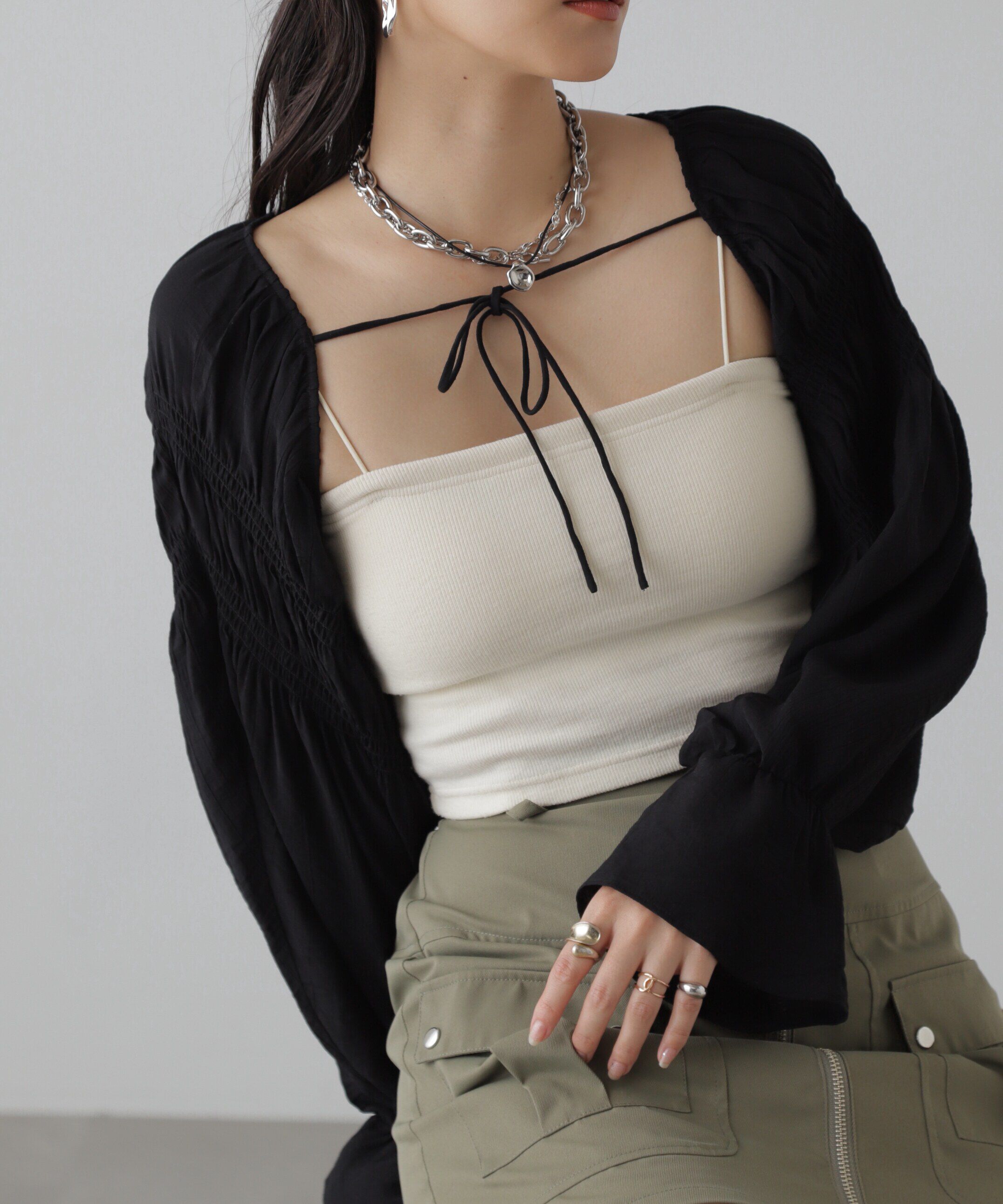  「ショート丈ボレロブラウス」|シャツ・ブラウス|