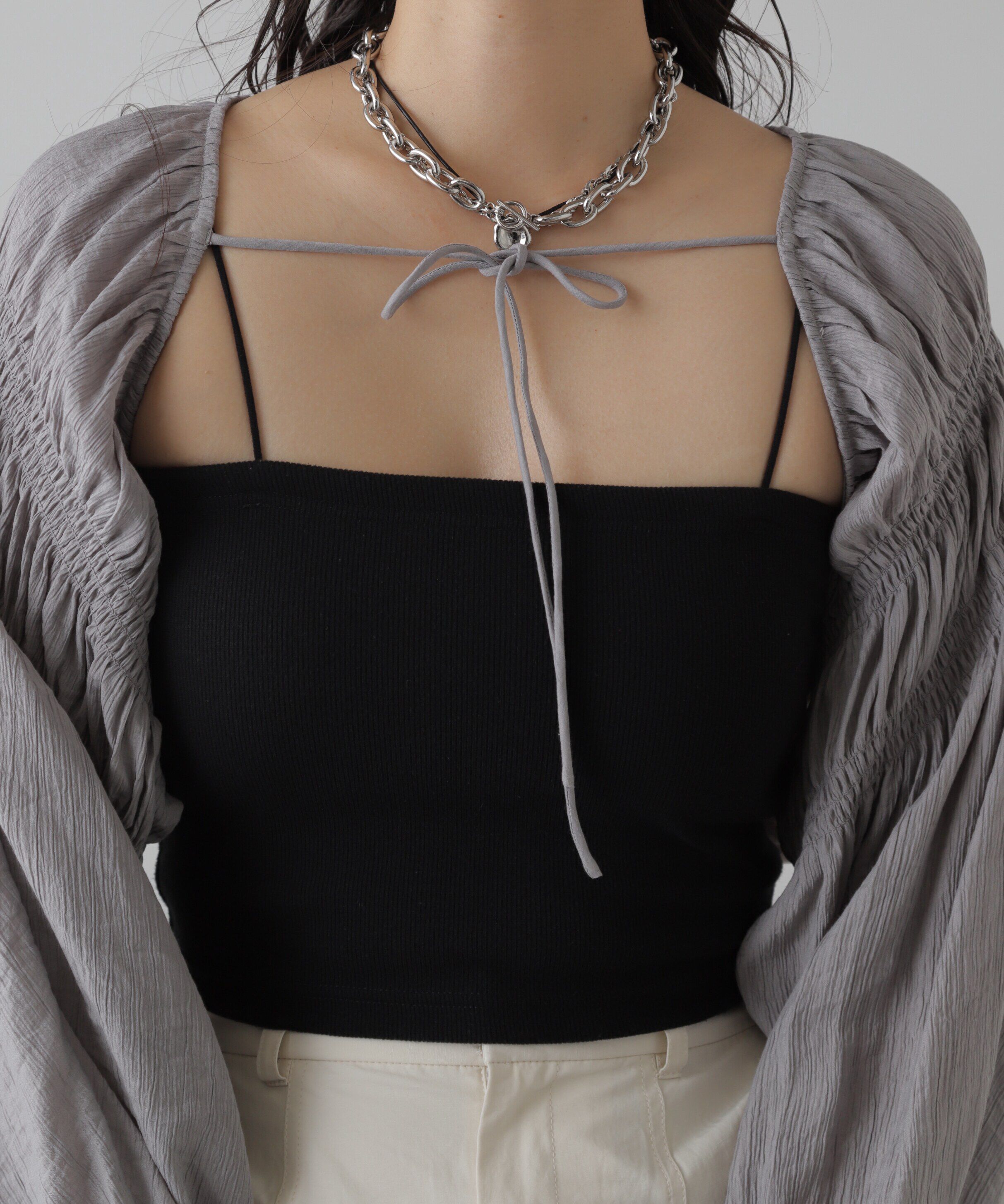  「ショート丈ボレロブラウス」|シャツ・ブラウス|