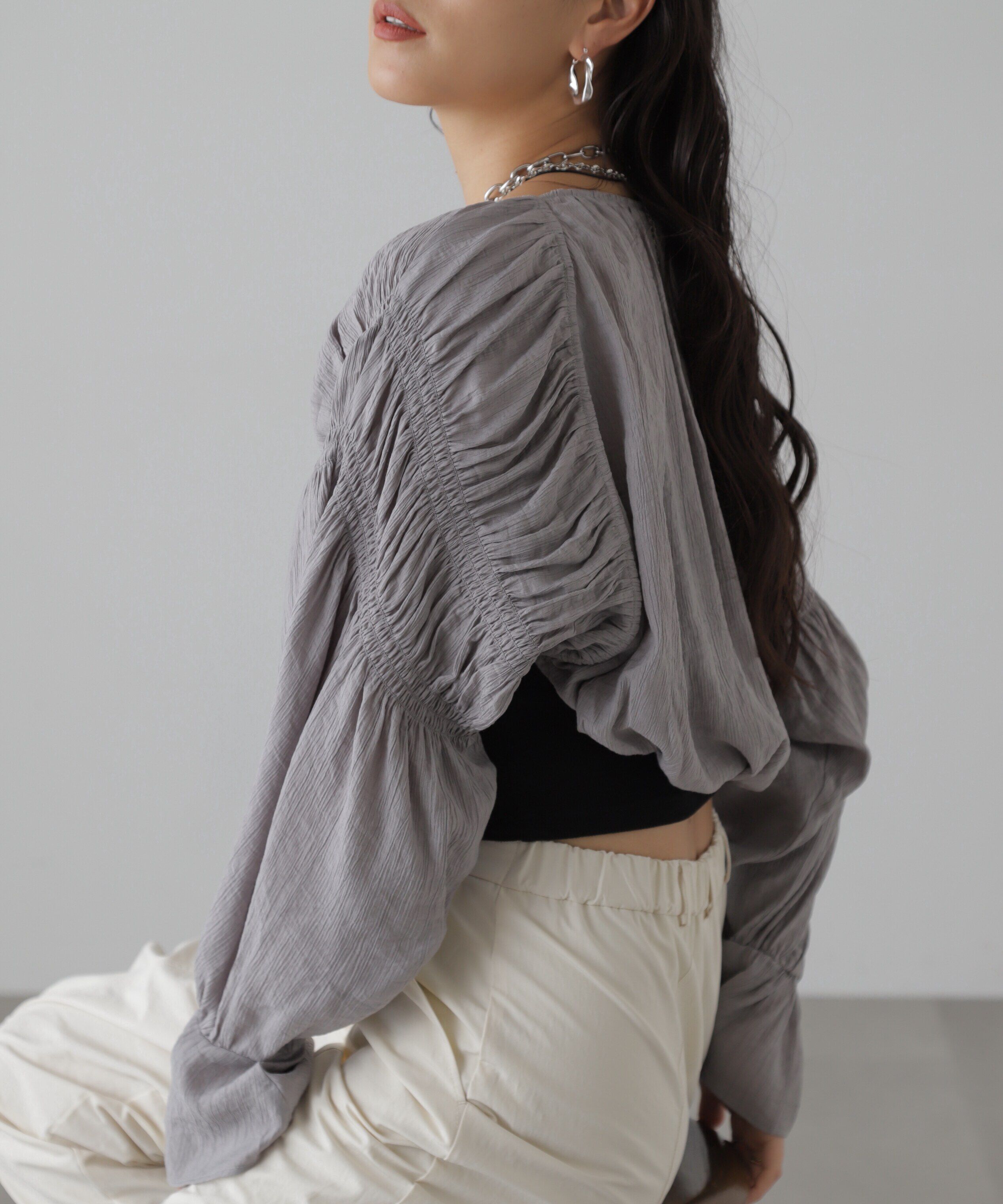  「ショート丈ボレロブラウス」|シャツ・ブラウス|