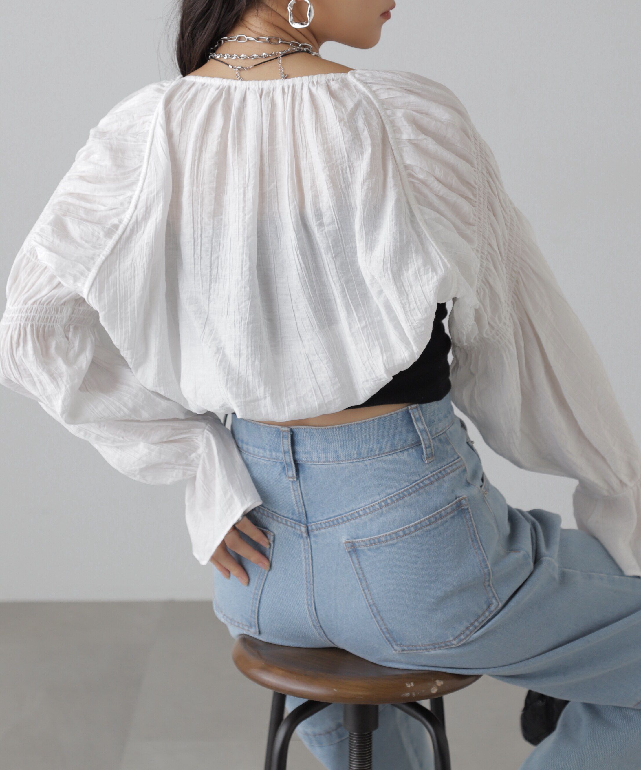  「ショート丈ボレロブラウス」|シャツ・ブラウス|