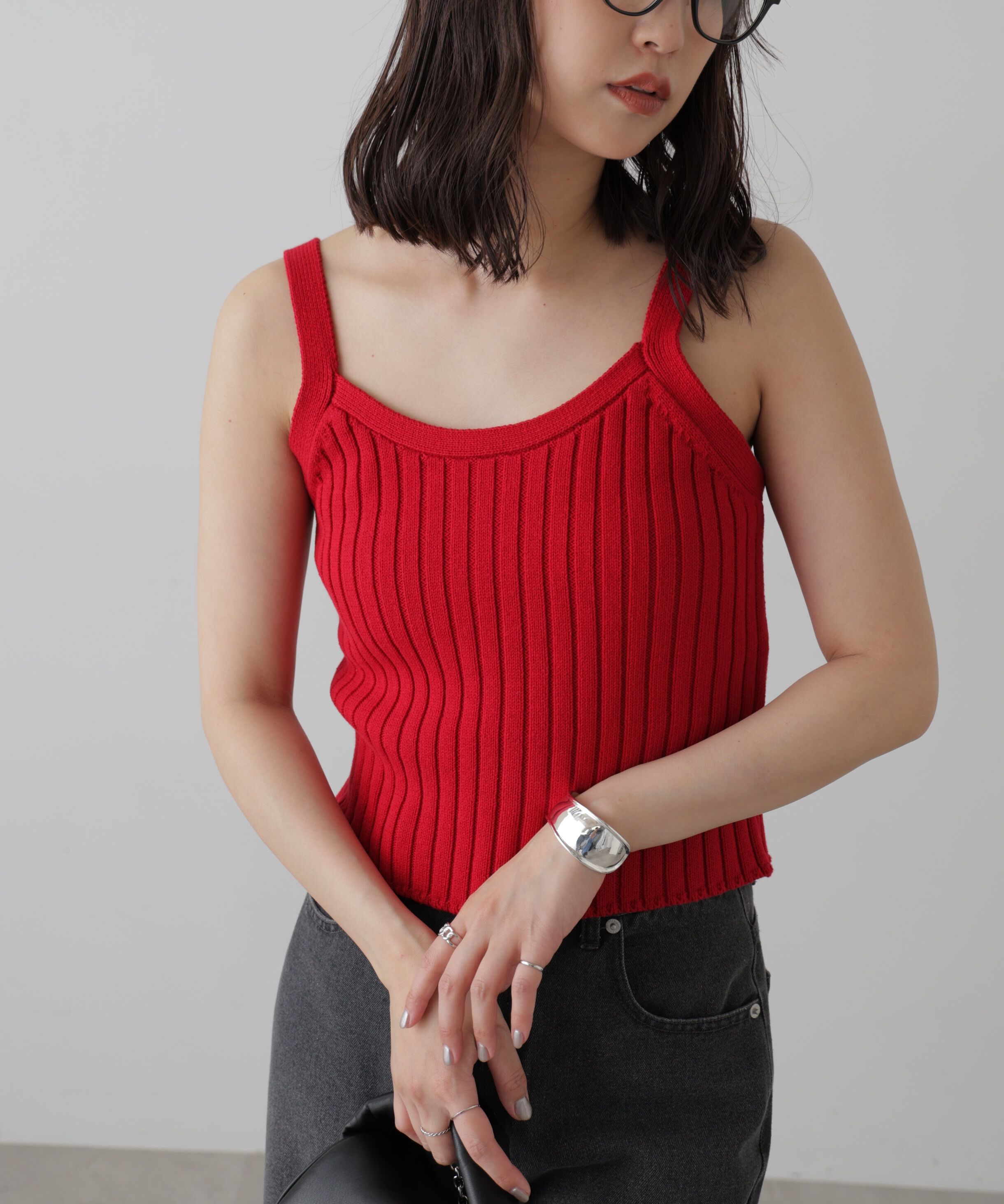  「リブニットタンクトップ」|ニット・セーター|