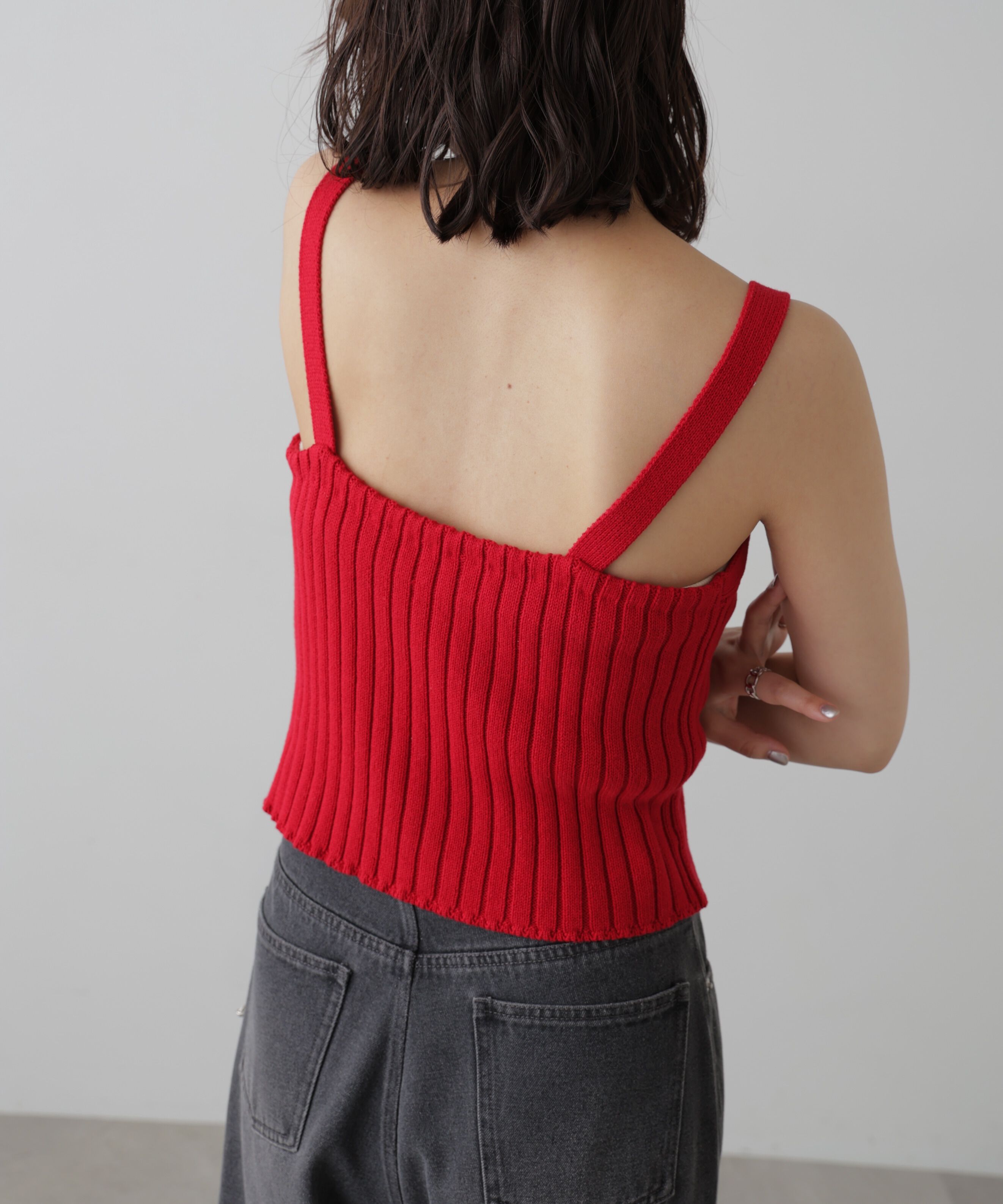  「リブニットタンクトップ」|ニット・セーター|