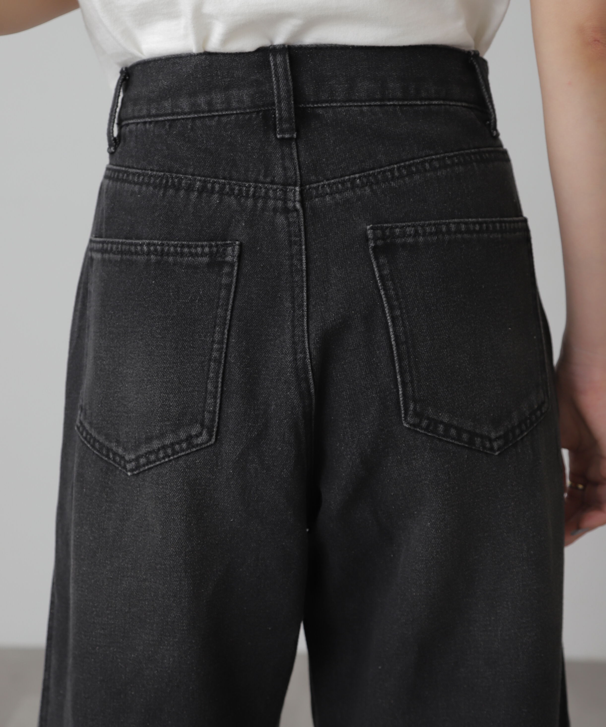  「[XS-Lサイズ展開]サイドパネルヴィンテージライクワイドデニム」|その他|