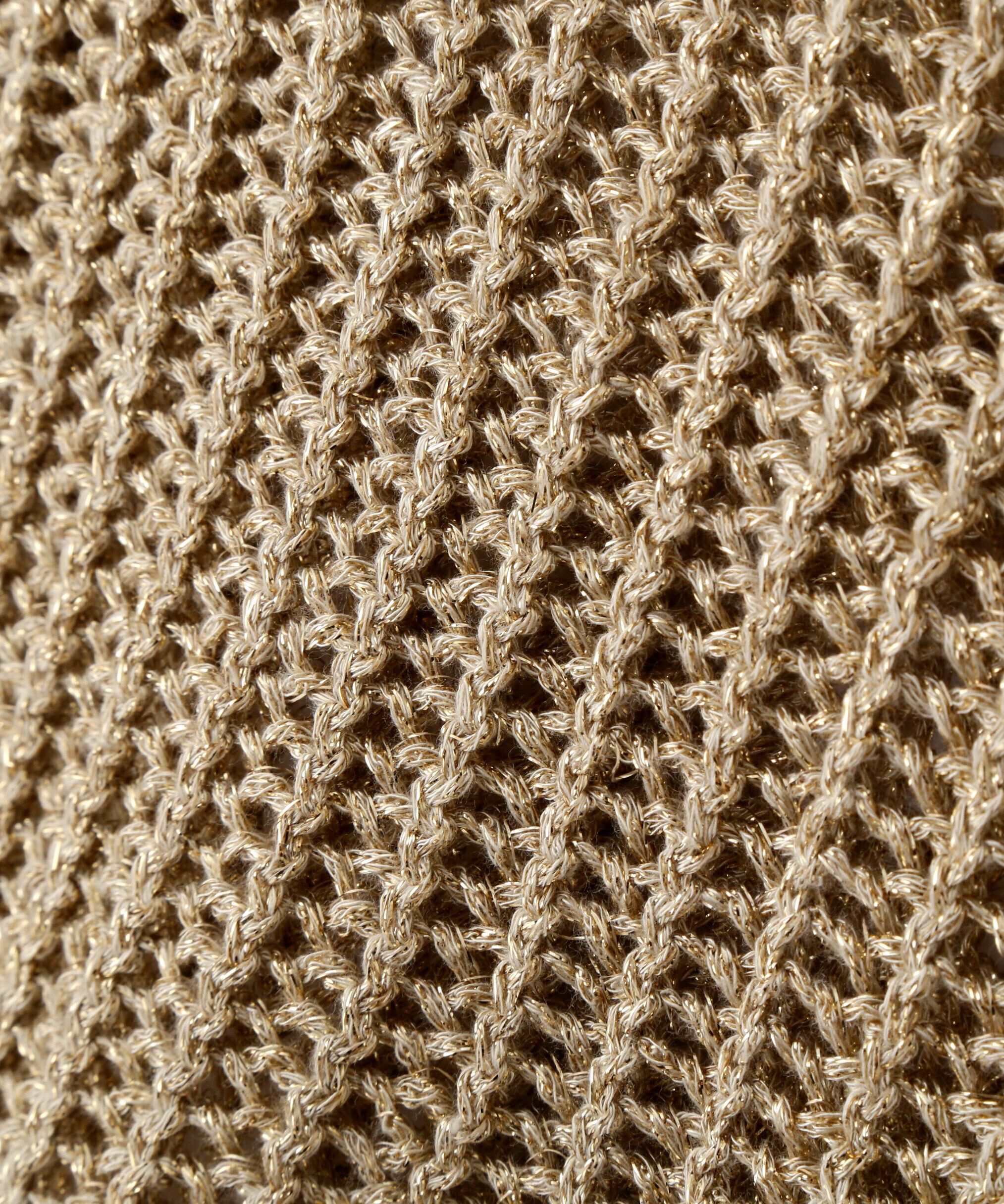  「前後2wayラメニットメッシュベスト」|ニット・セーター|