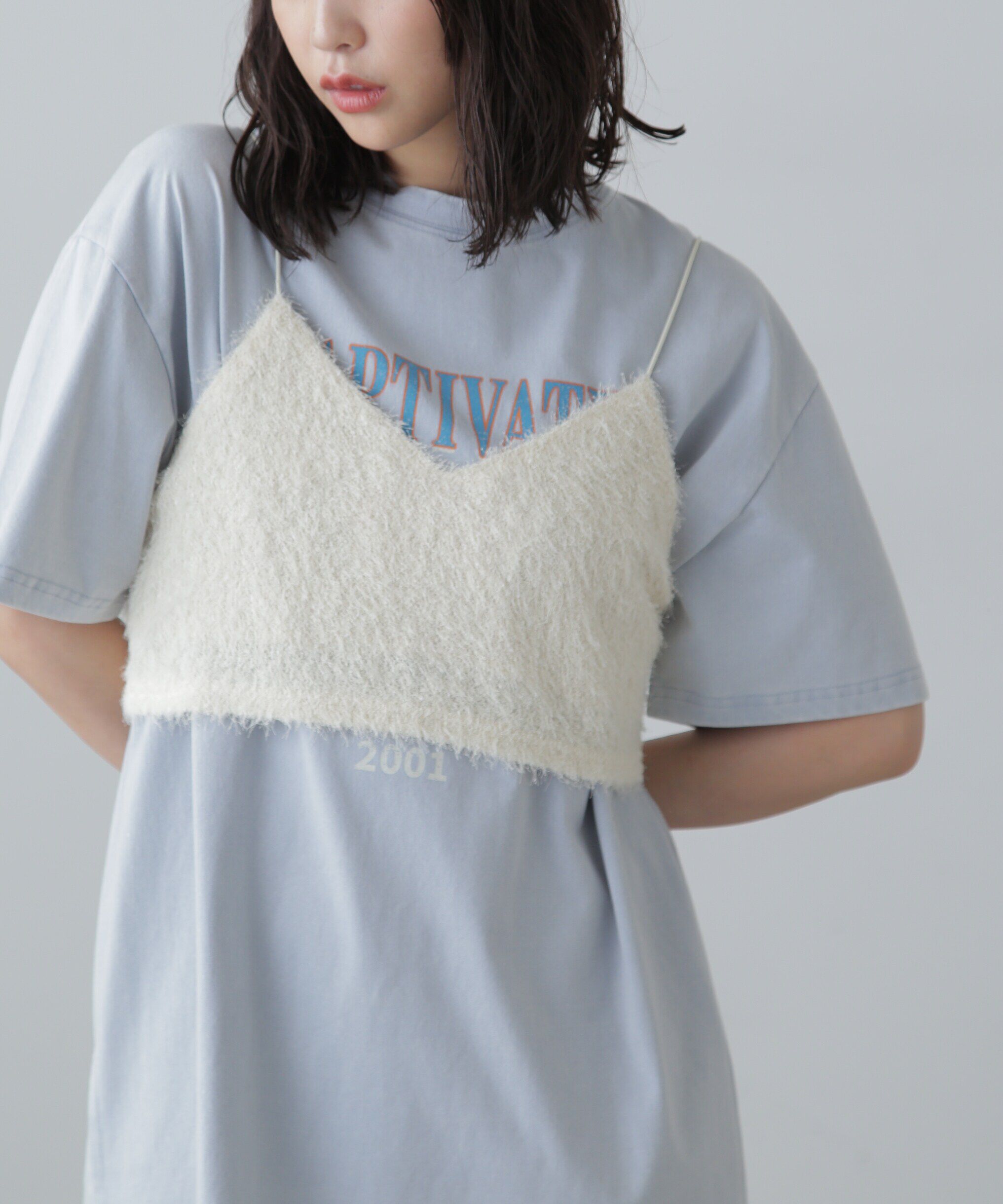  「ラメキャミソールビスチェ」|シャツ・ブラウス|オフホワイト