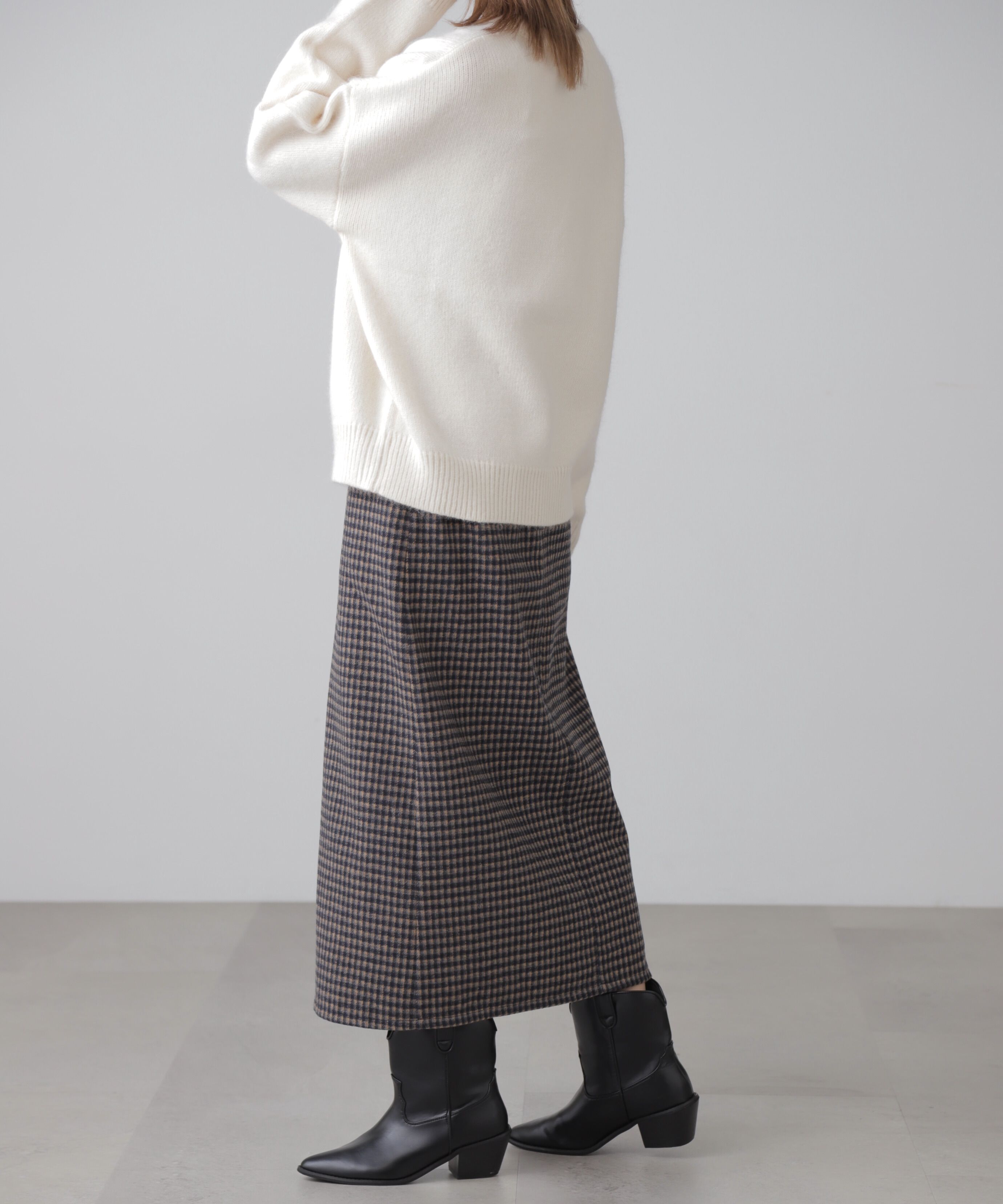  「オーバーサイズチュニック丈ニット」|ニット・セーター|