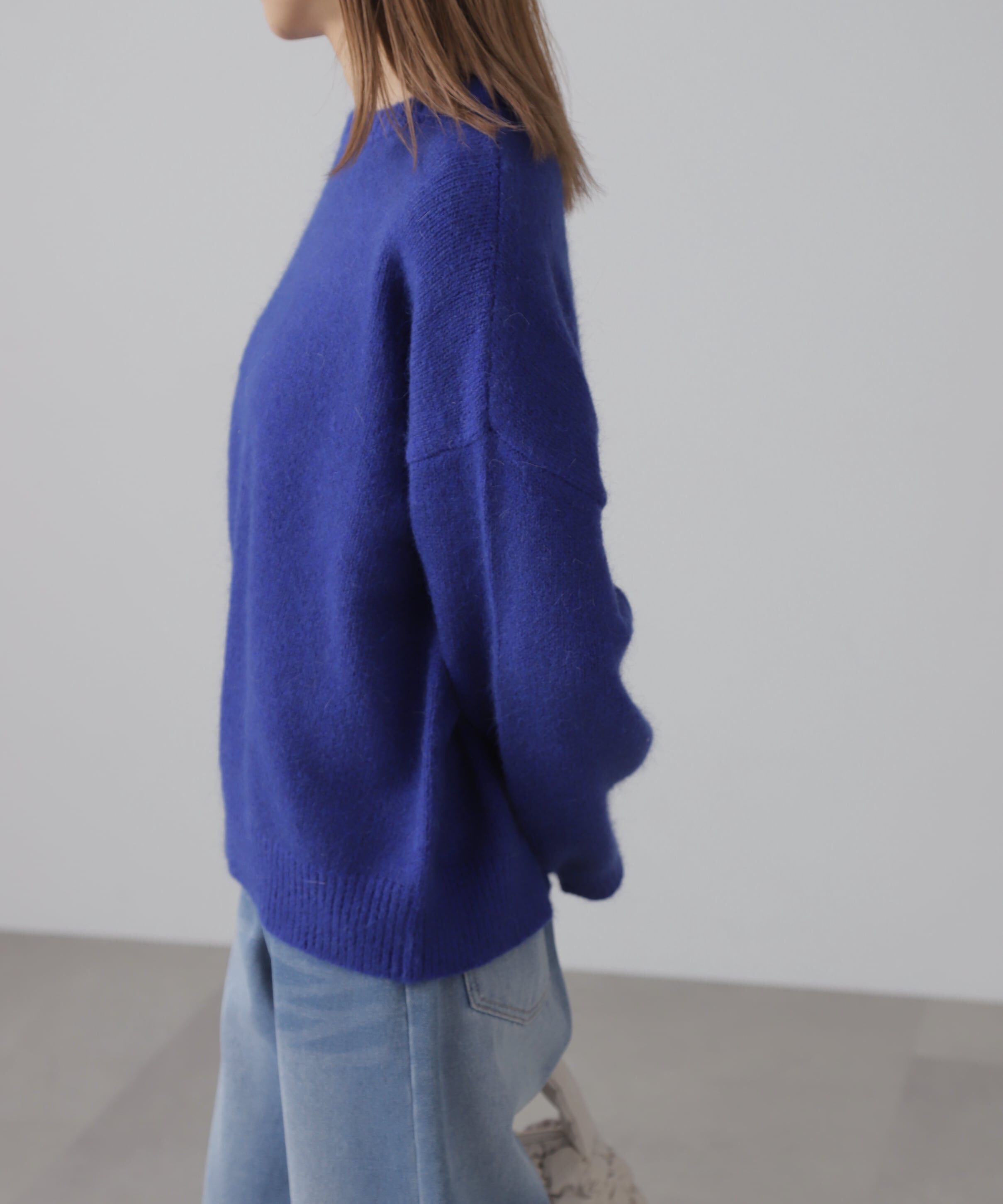  「オーバーサイズチュニック丈ニット」|ニット・セーター|