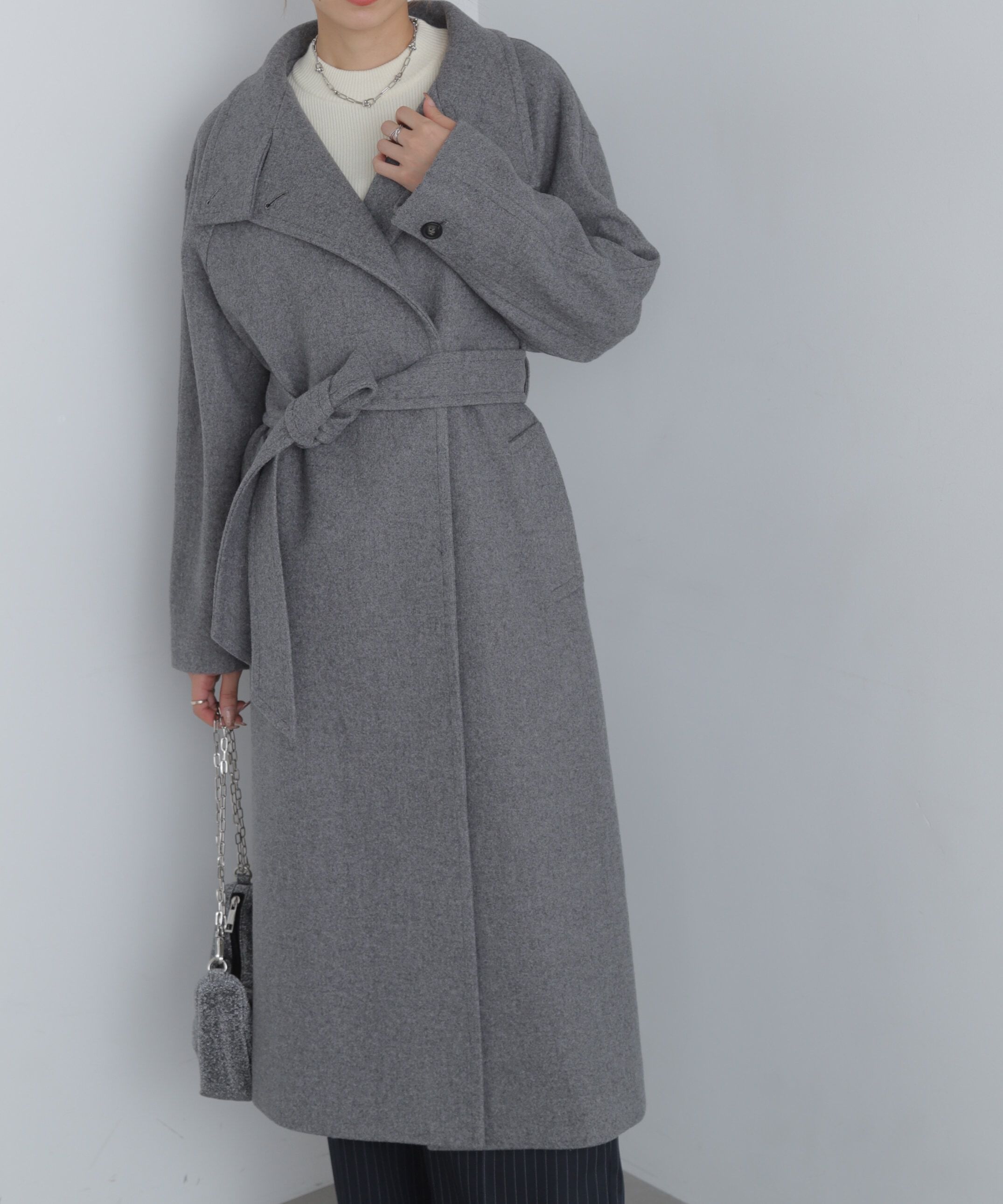  「スタンドカラーロングコート」|その他|