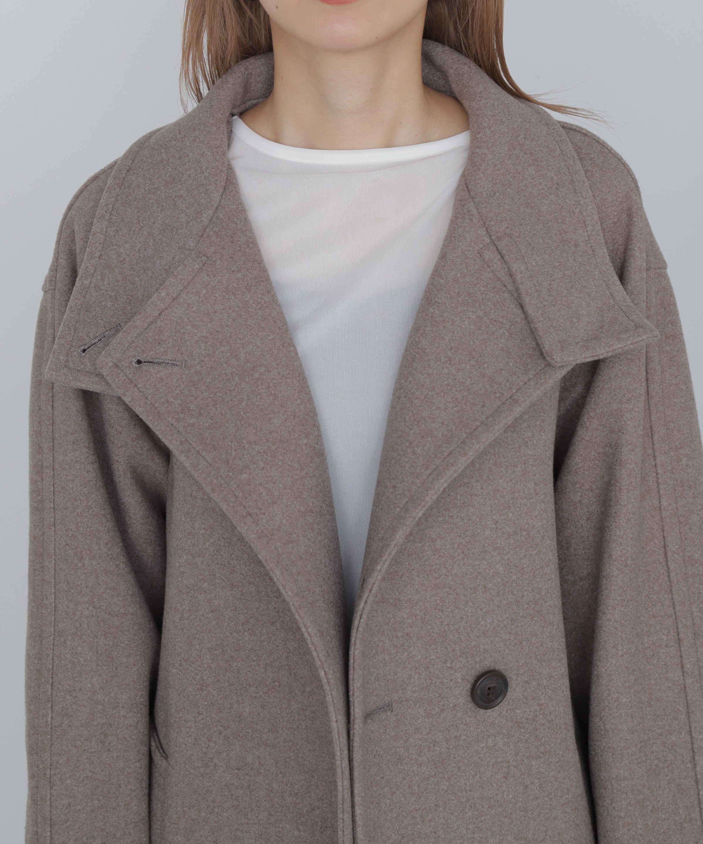  「スタンドカラーロングコート」|その他|