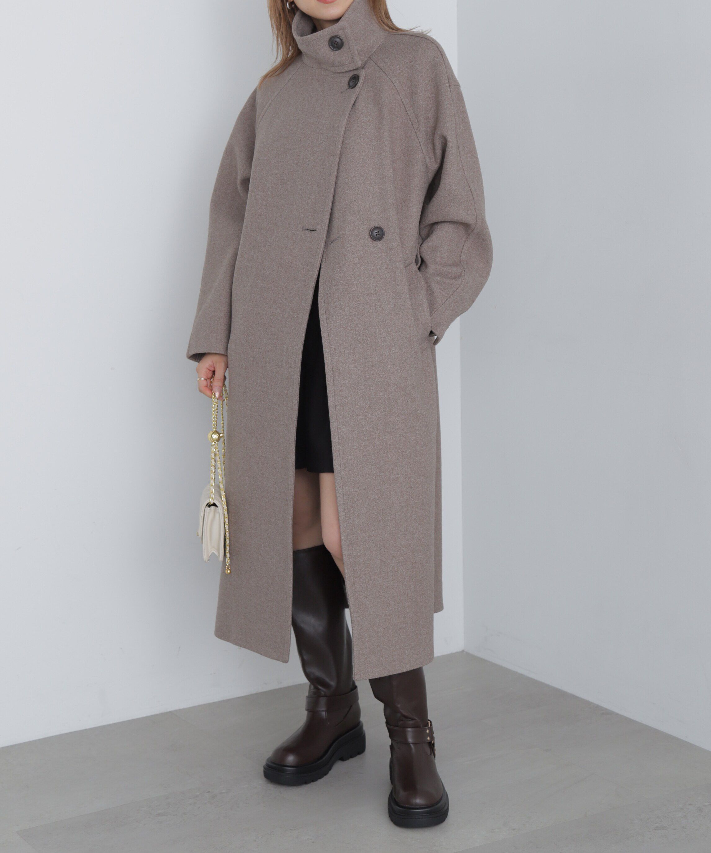  「スタンドカラーロングコート」|その他|