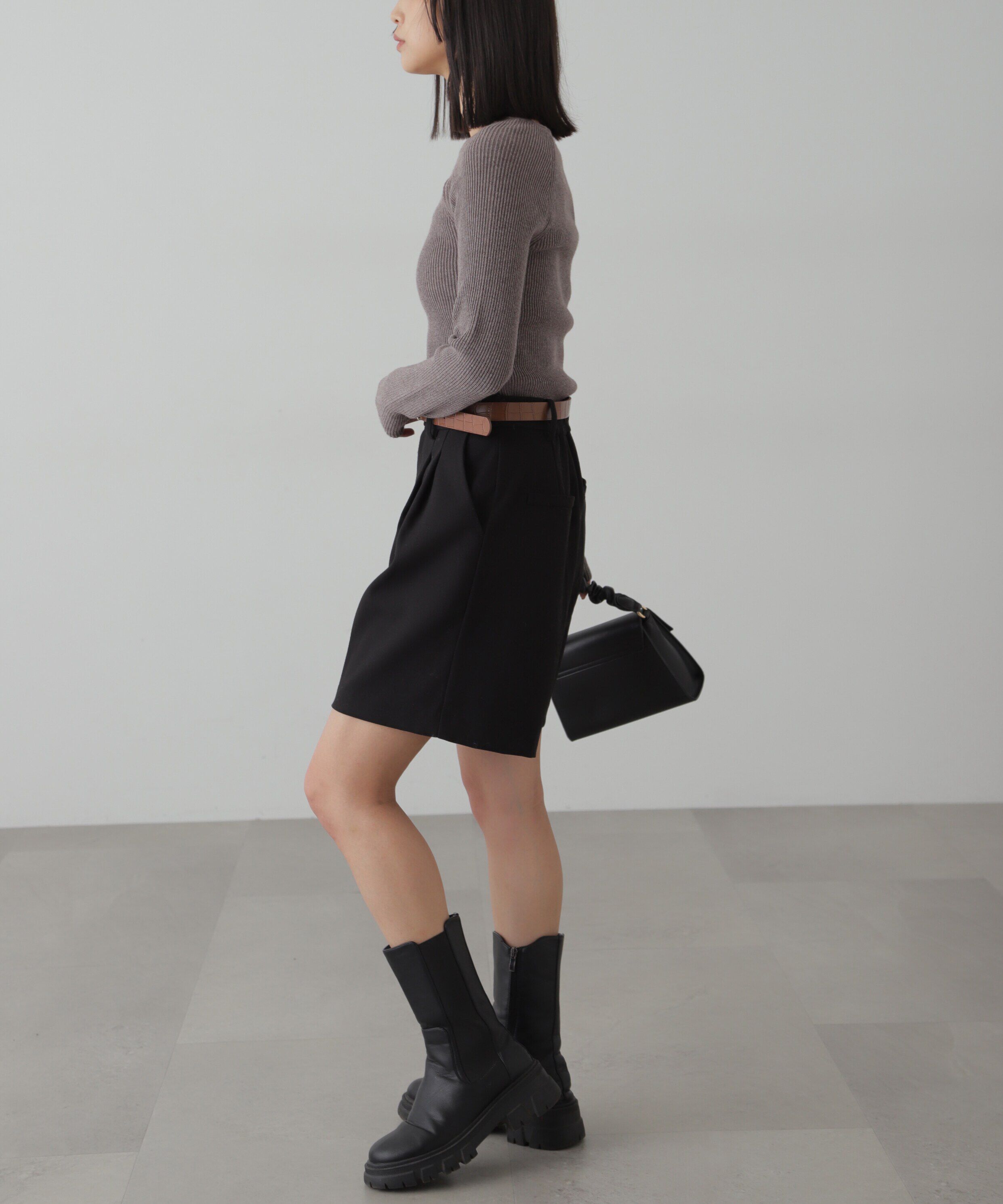  「クルーネックカッティングニット」|ニット・セーター|