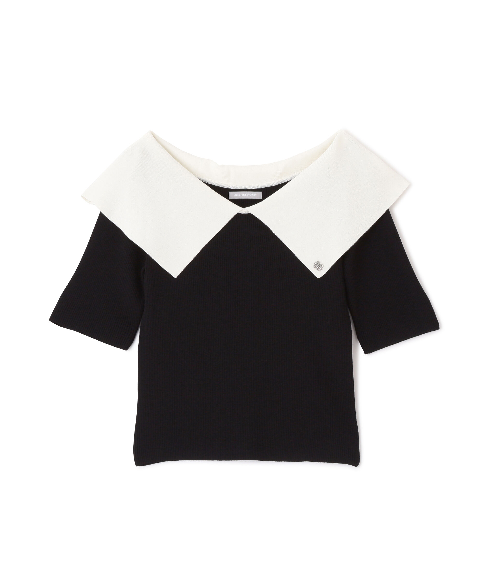  「配色ビッグカラーリブニット」|ニット・セーター|