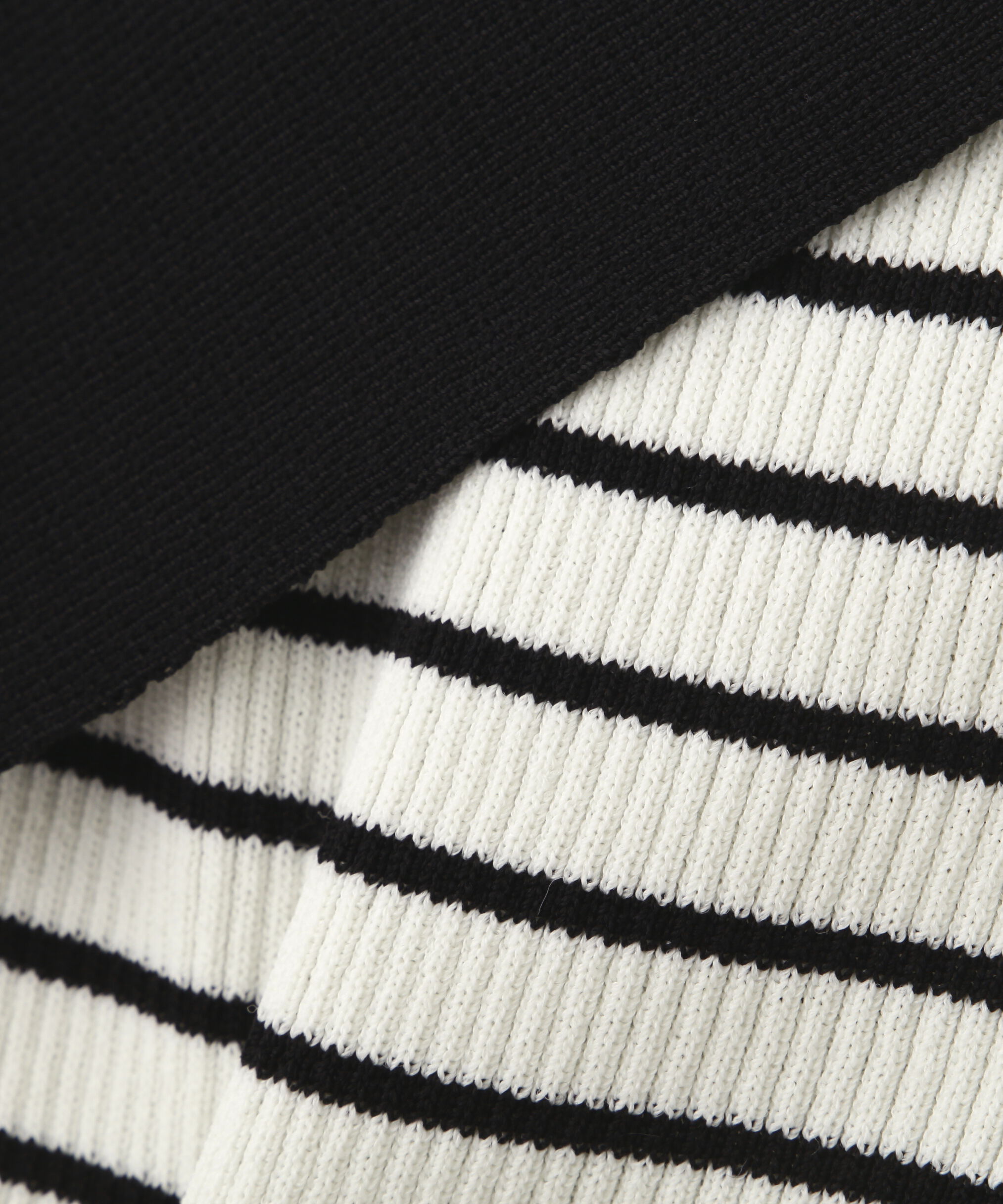  「配色ビッグカラーリブニット」|ニット・セーター|