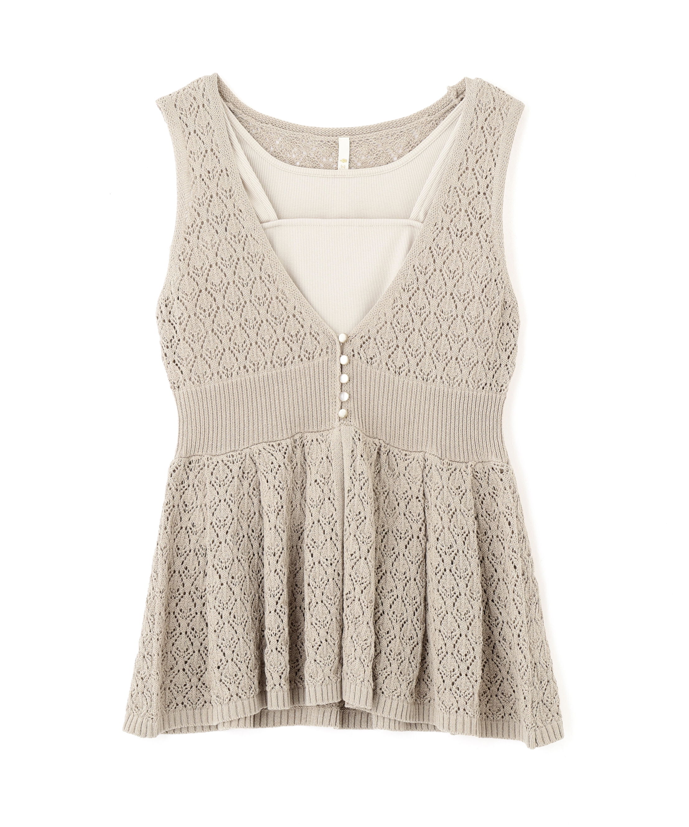 PROPORTION BODY DRESSING「《EDIT COLOGNE》透かし編みペプラム SET UP」|ニット・セーター|