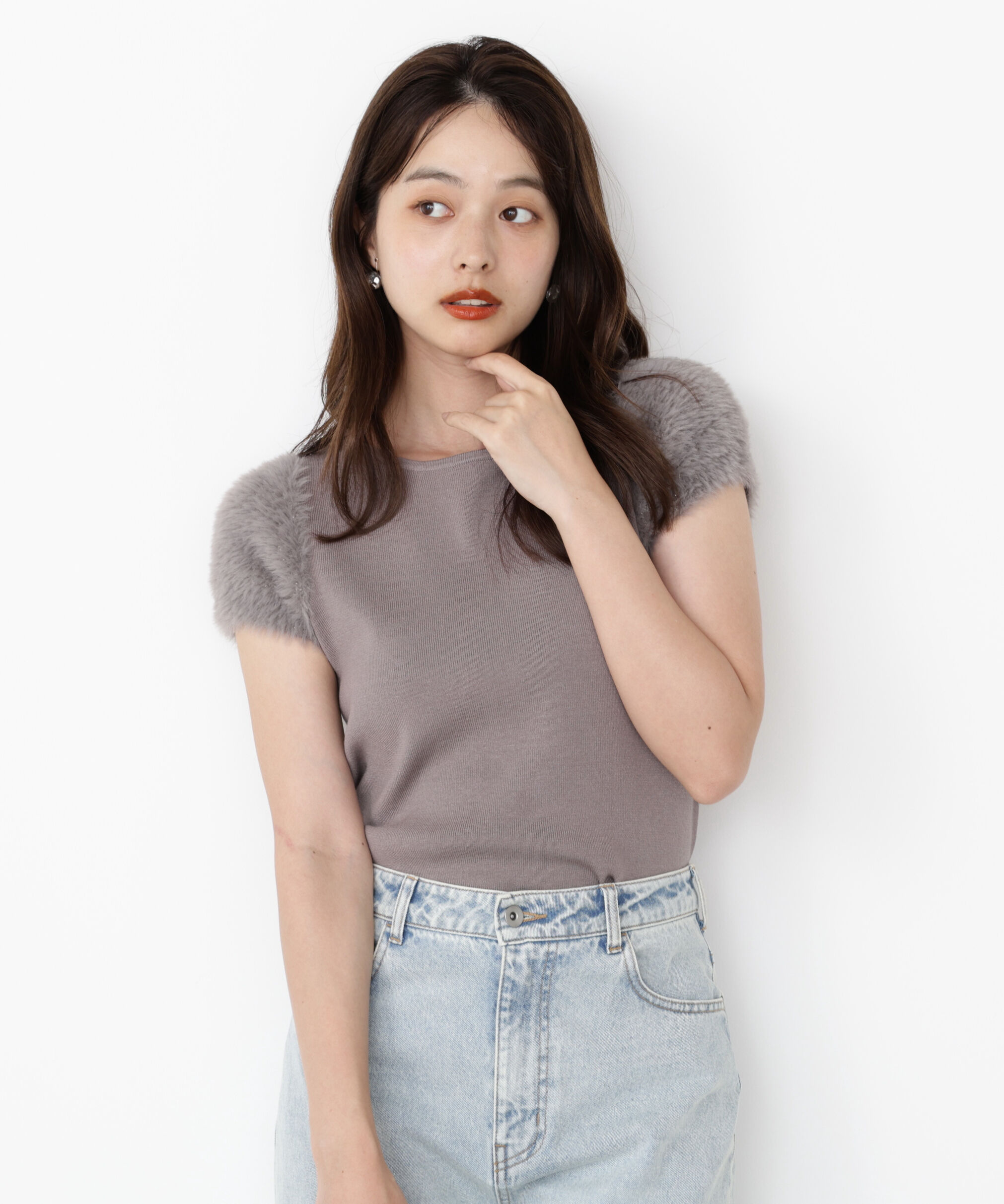 PROPORTION BODY DRESSING「＜ハンドウォッシャブル＞ドッキングスリーブニット」|ニット・セーター|