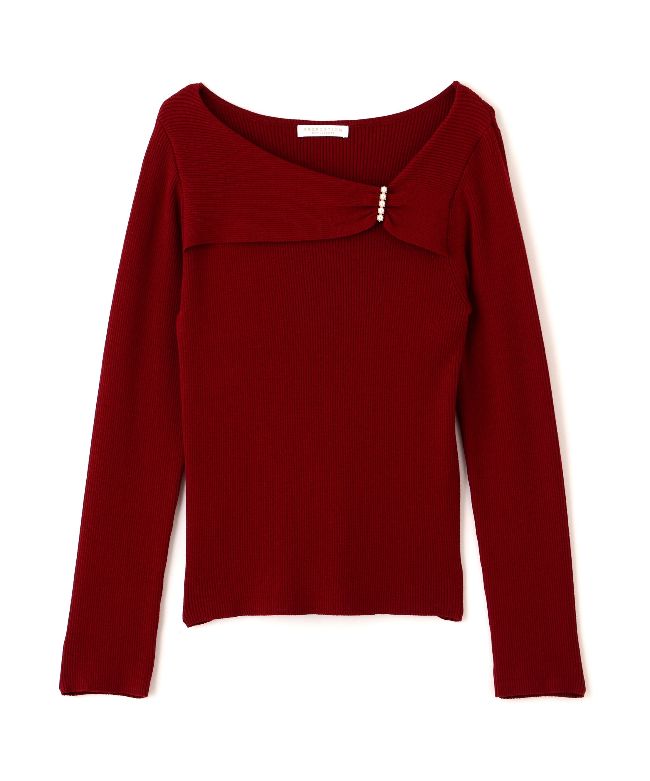 PROPORTION BODY DRESSING「アシメパールデザインニット 25AW」|ニット・セーター|