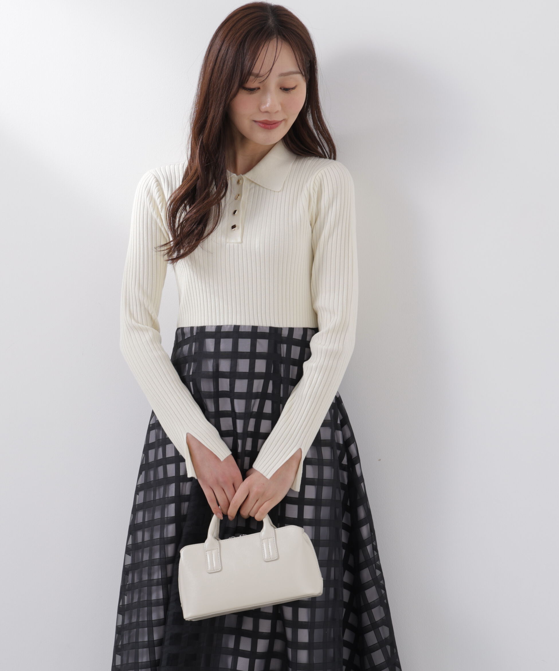 PROPORTION BODY DRESSING「ポロカラーニットワンピース　26SS」|ワンピース|