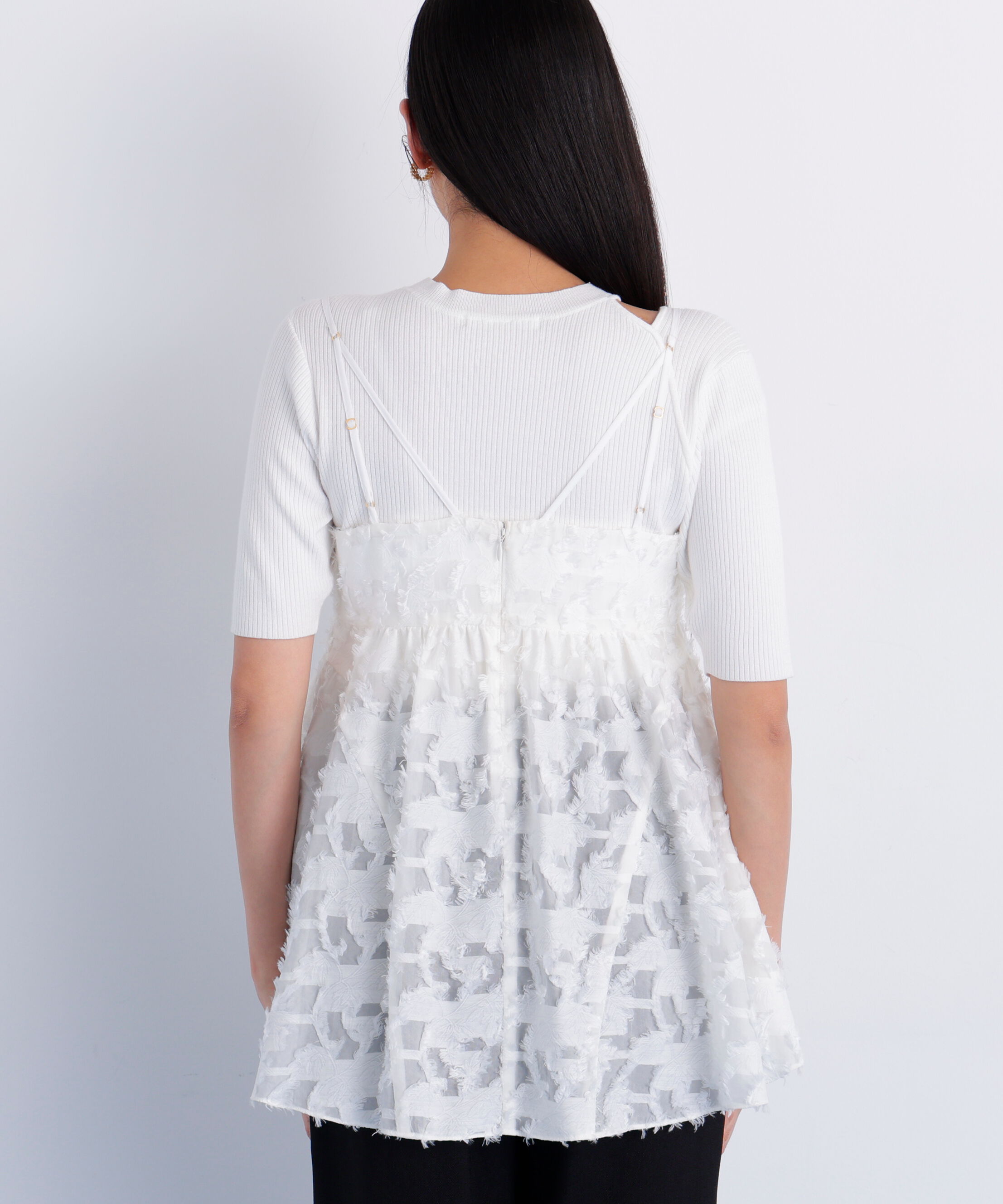  「カットジャカードチュニックブラウス」|シャツ・ブラウス|