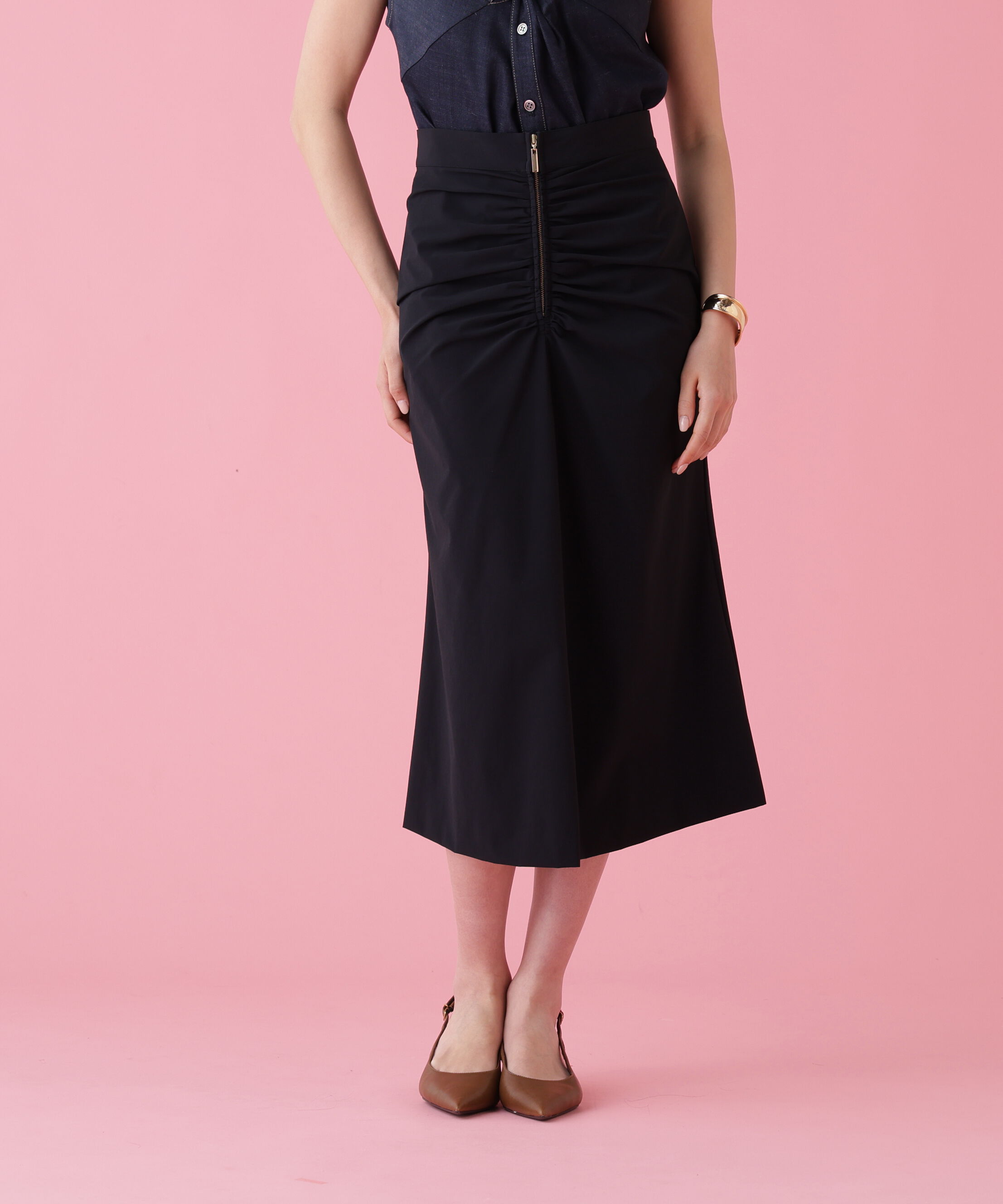  「［美香さん着用］ジップキャザースカート」|スカート|