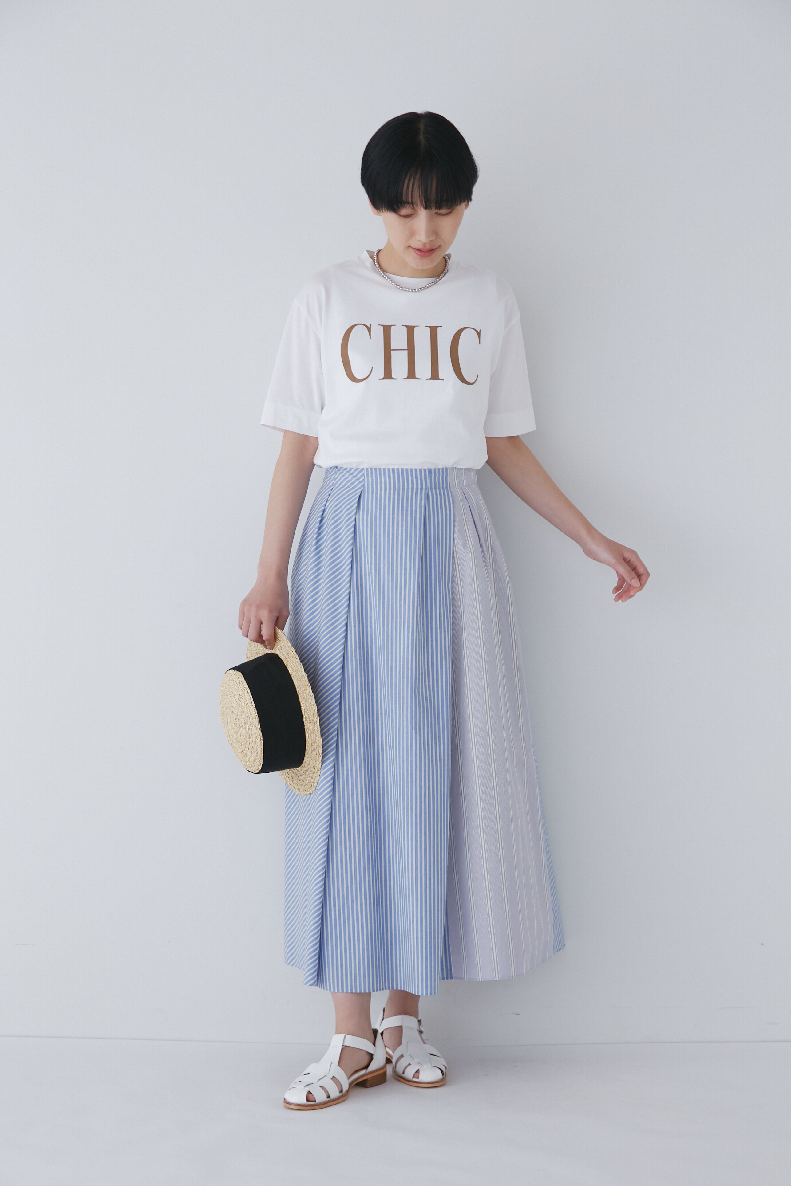  「◆バイカラーストライプスカート」|スカート|