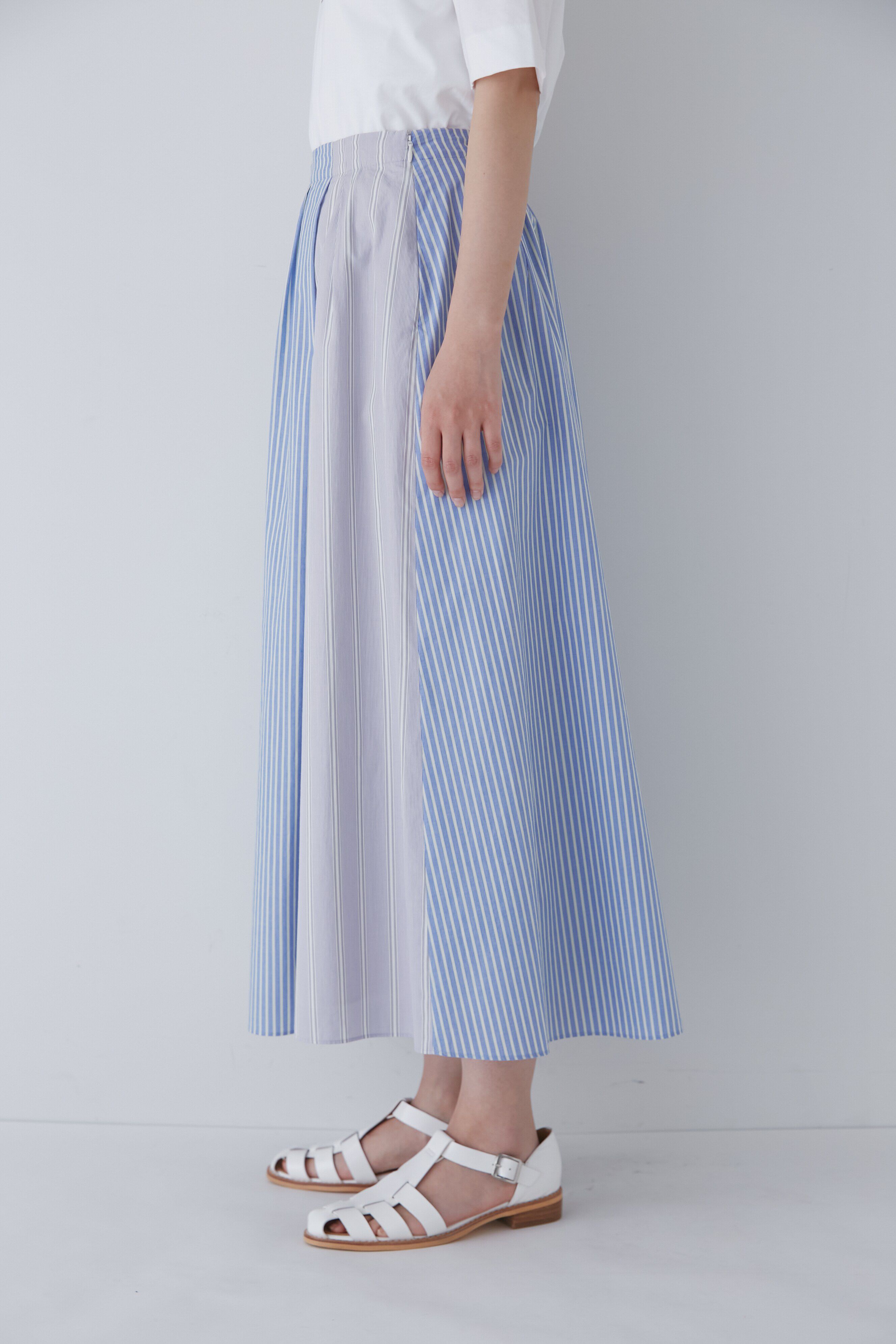  「◆バイカラーストライプスカート」|スカート|