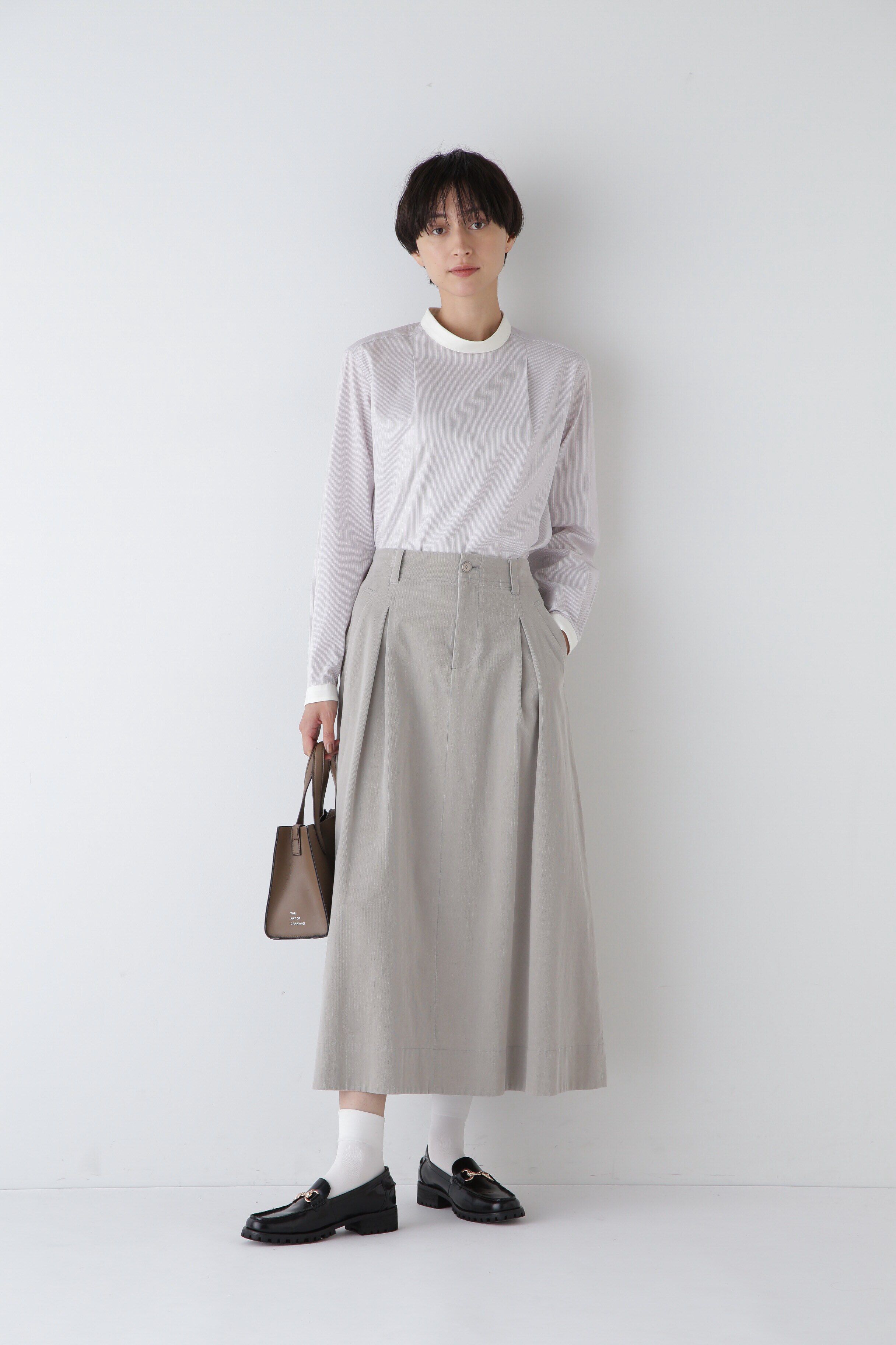  「◆シルプレシュランクストライプブラウス」|シャツ・ブラウス|