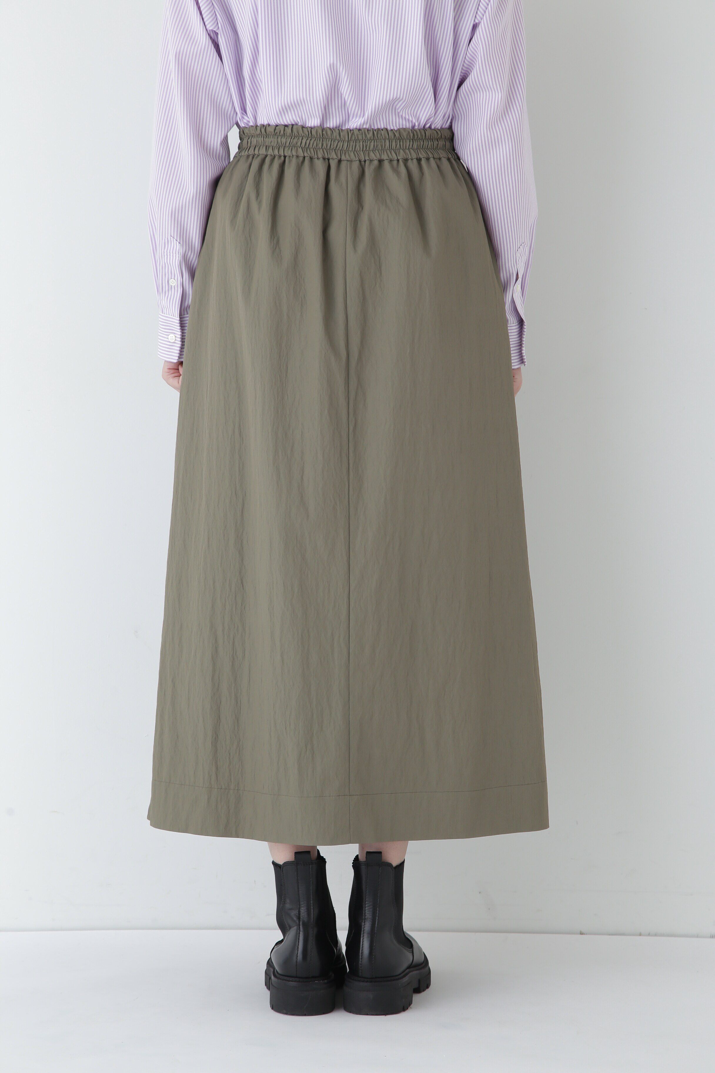  「◆マットツイル脇配色ラインスカート」|スカート|