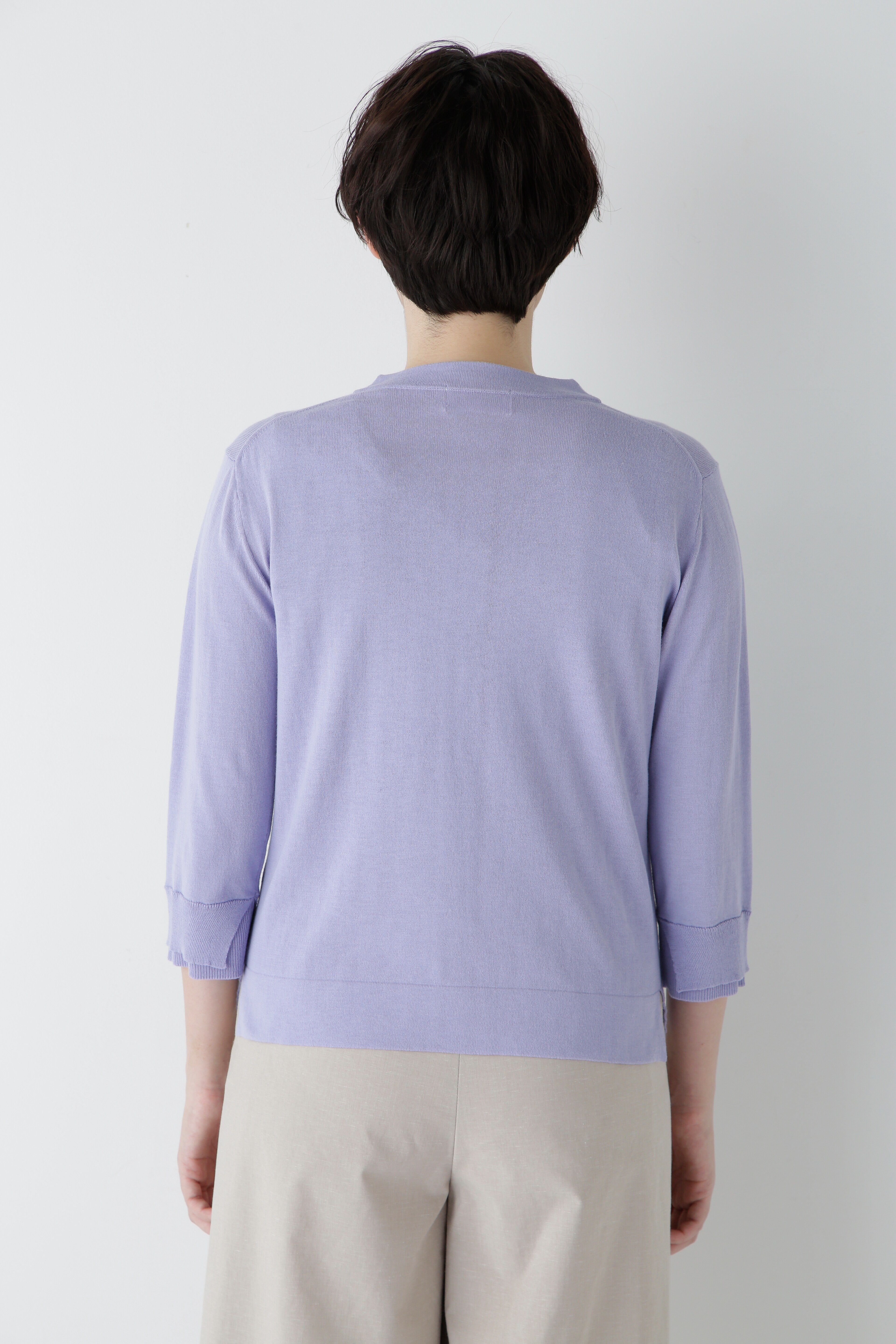  「◆【ウォッシャブル・UVカット】コットン混モックネックプルオーバー」|ニット・セーター|