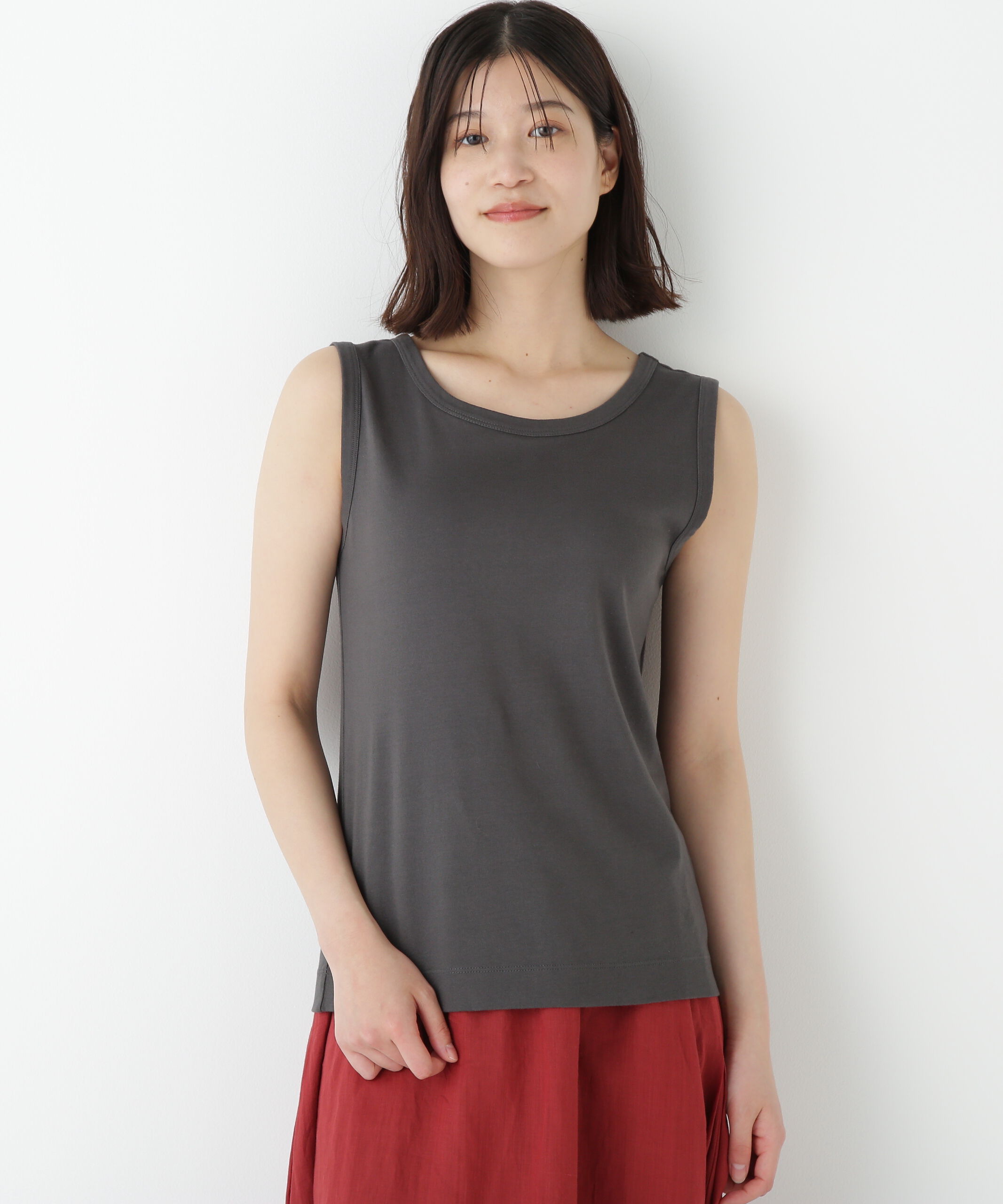  「◆オーガニックコットンタンクトップ」|Tシャツ・カットソー|グレー1