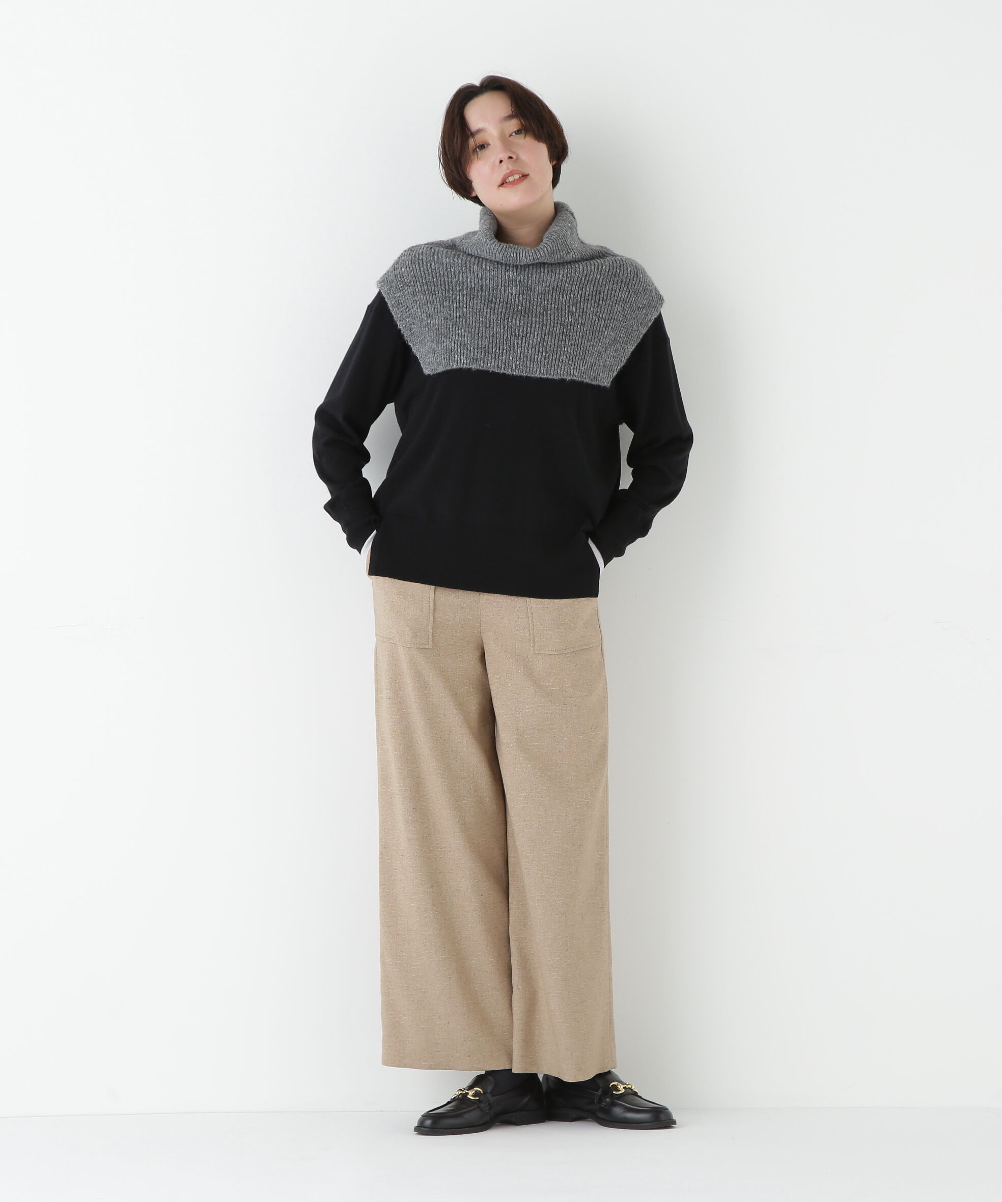  「◆シルクネップツイルツィードベイカーセミワイドパンツ」|その他|