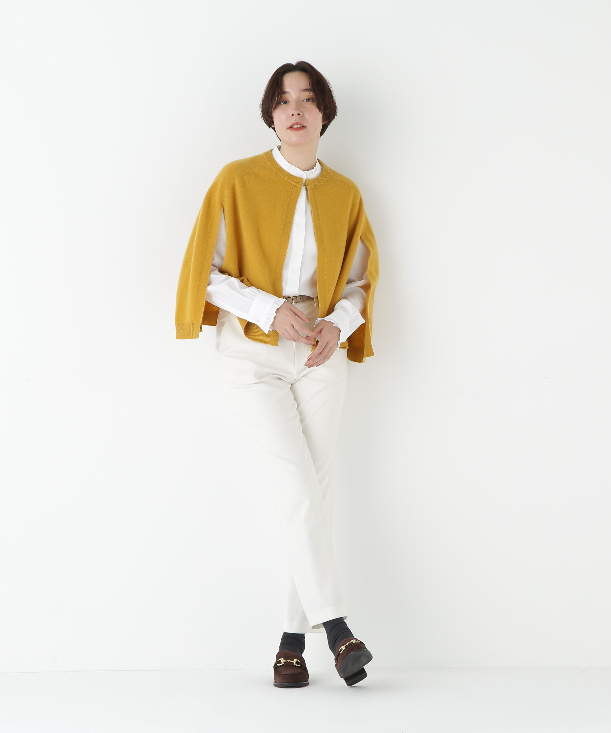  「◆ハイゲージウールケープニット」|ニット・セーター|