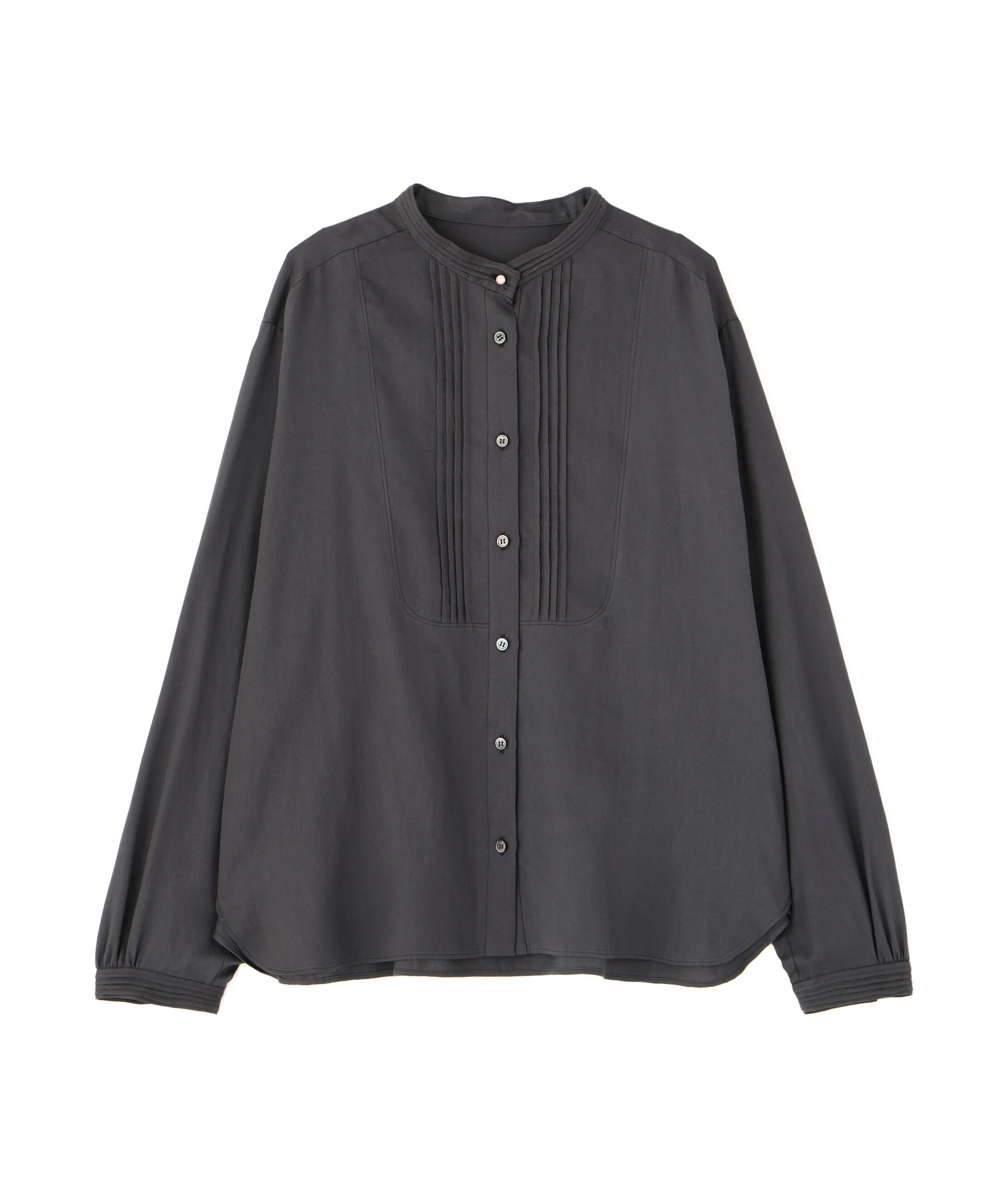  「◆ピンタックバンドカラーブラウス」|シャツ・ブラウス|