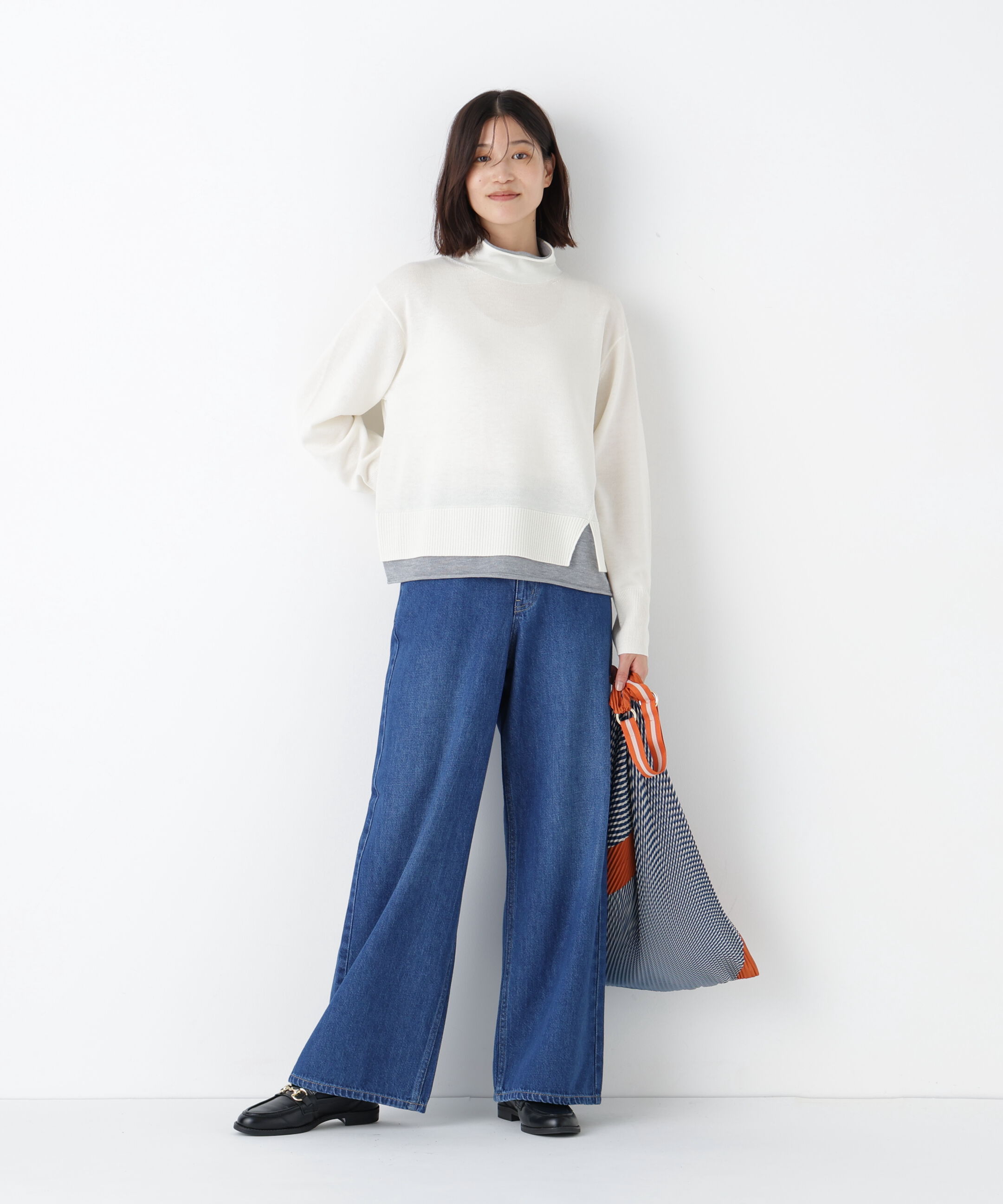  「◆ソフトデニムセミワイドパンツ」|その他|