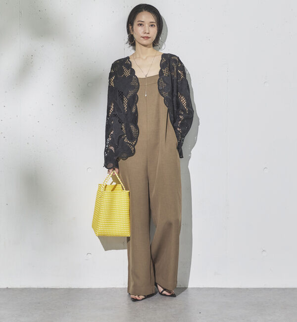 Doux archives「ワイドストラップサロペット」|ワンピース|BROWN