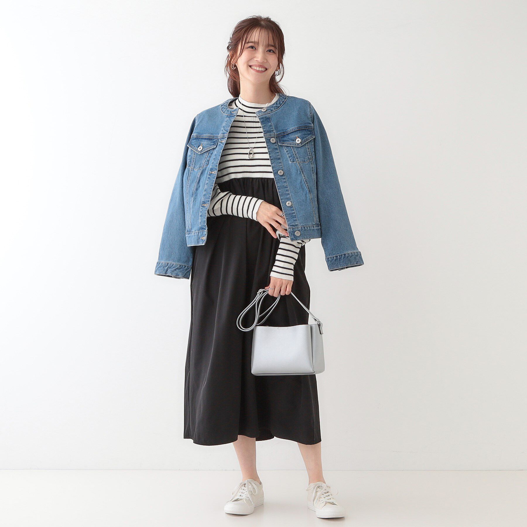 SHOO･LA･RUE「【S-LL】リブニットドッキングワンピース」|ワンピース|