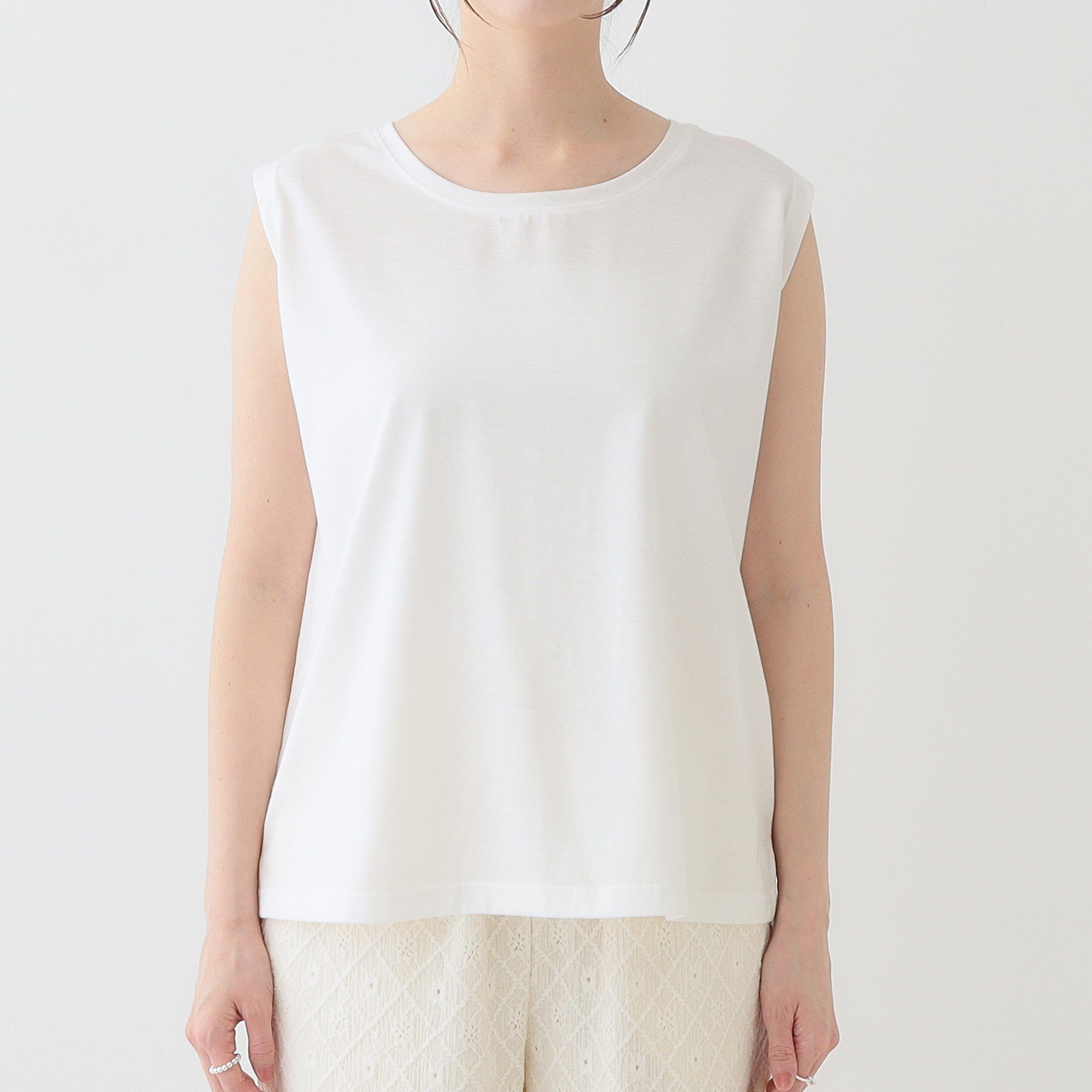 SHOO･LA･RUE「【2点セット】インせず着られるシアーニット＋タンクトップ」|その他|