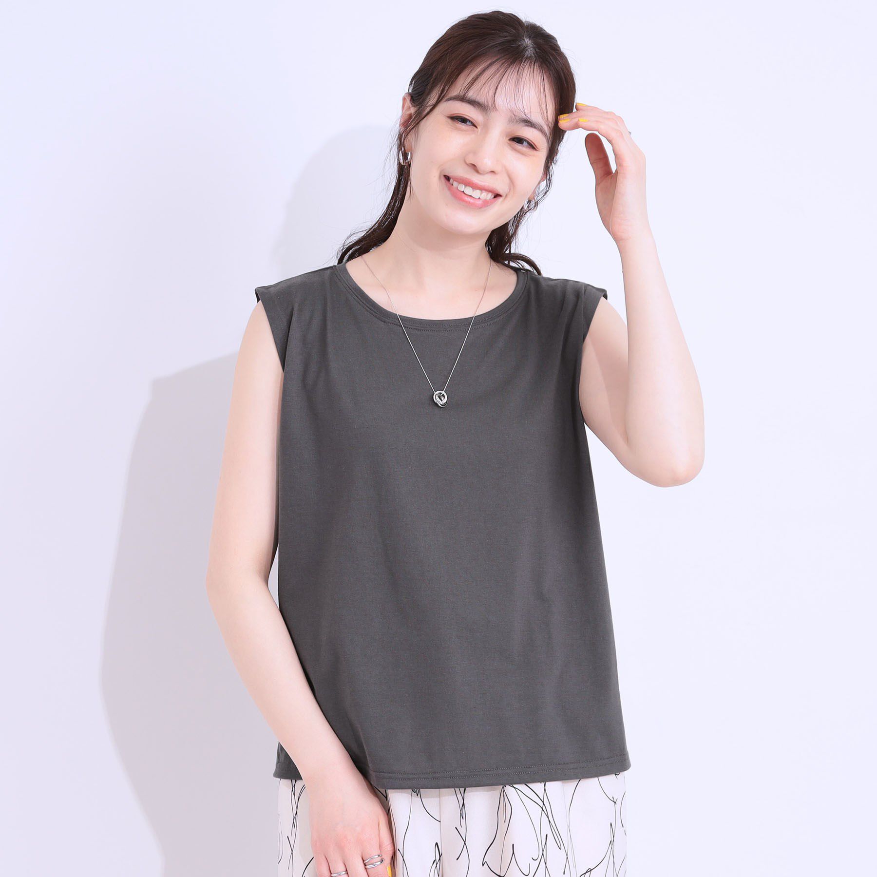 SHOO･LA･RUE「【2点セット】インせず着られるシアーニット＋タンクトップ」|その他|